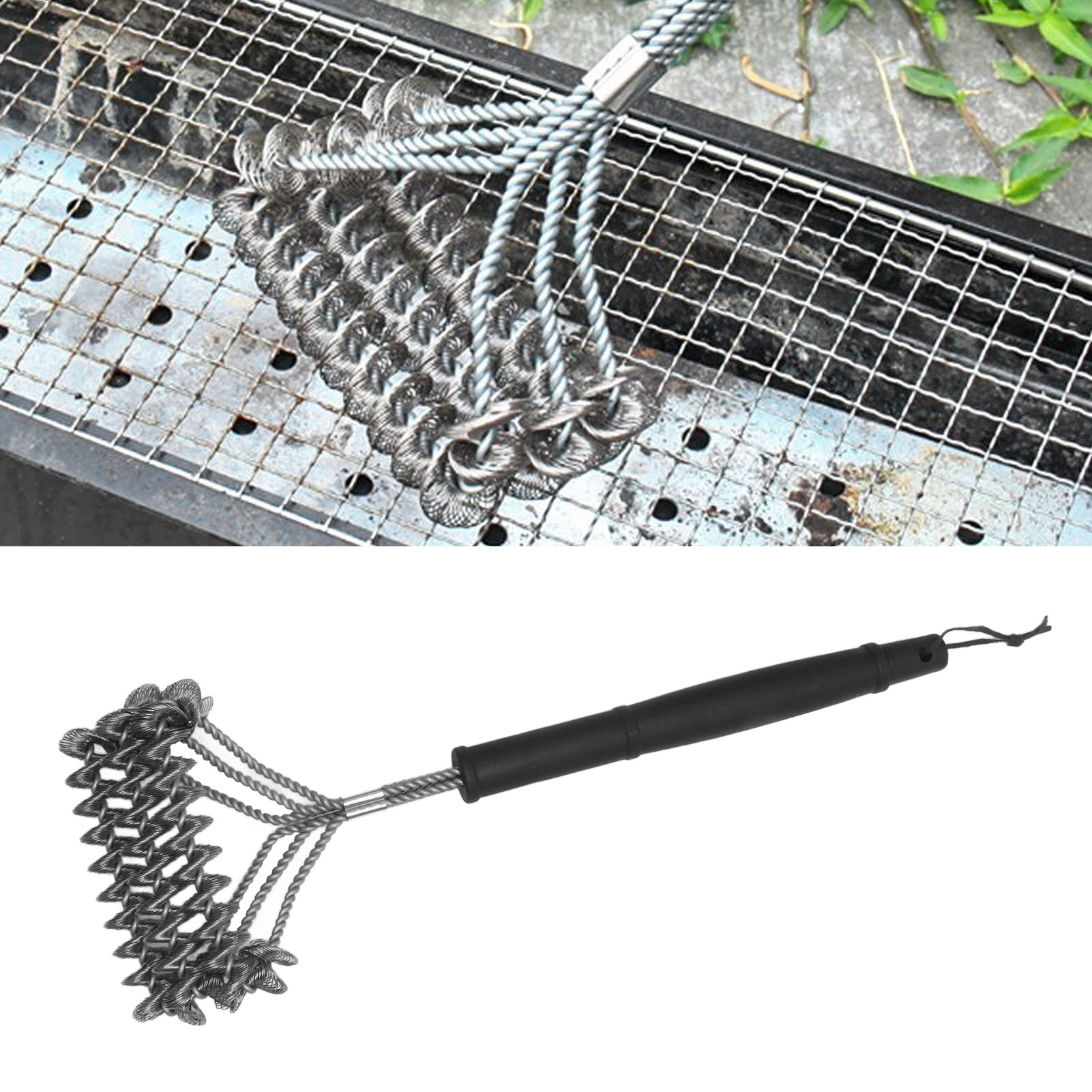 Grillreinigungsbürste Mit Langem Griff Aus Stahldraht, Edelstahlbürste, Reinigungswerkzeug Für Den Außenbereich, T-förmige Reinigungsbürste