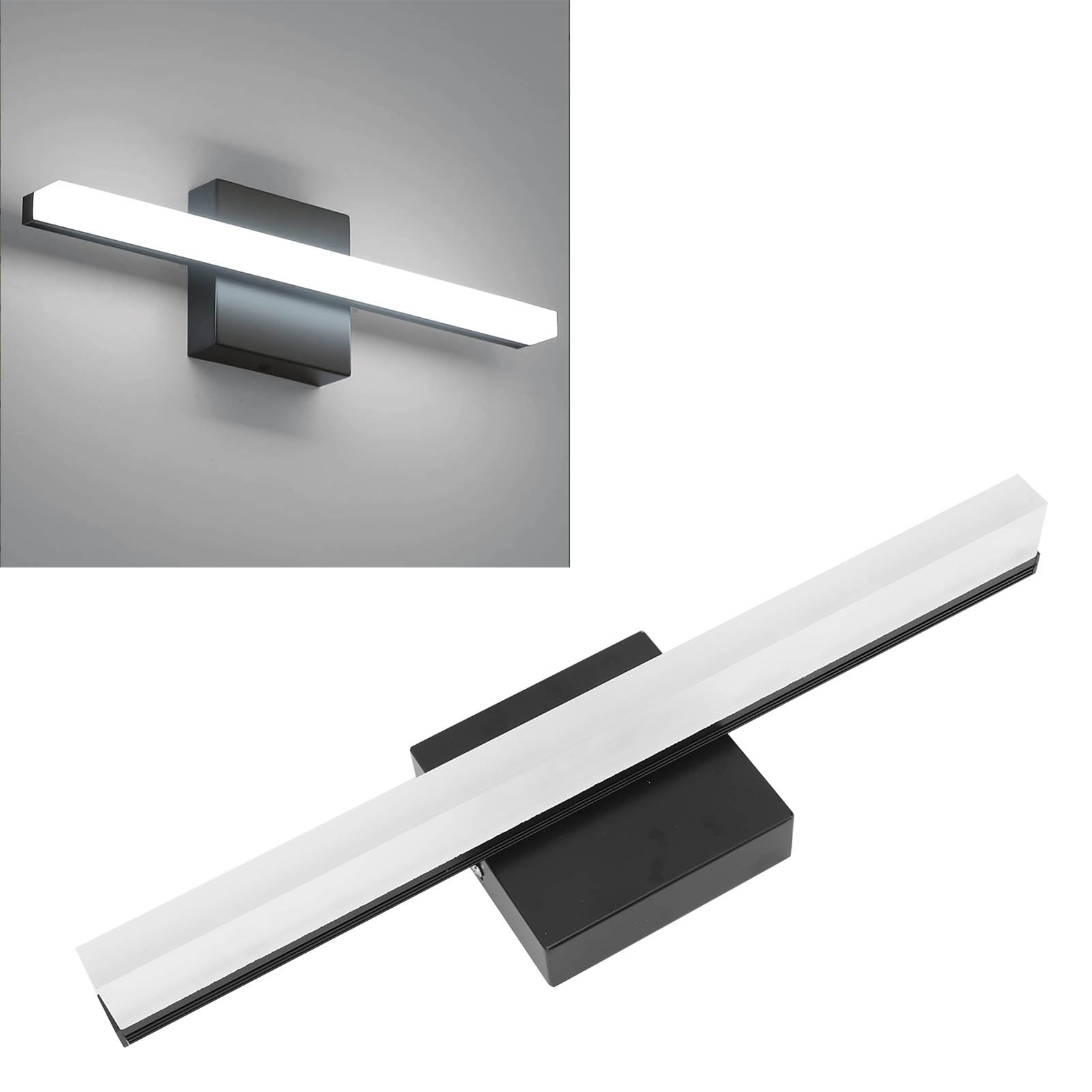 Moderner Und Minimalistischer Badezimmerspiegel Mit 40 Cm Led-beleuchtung, 6000k Weißlicht, Ideal Für Den Schminktisch.
