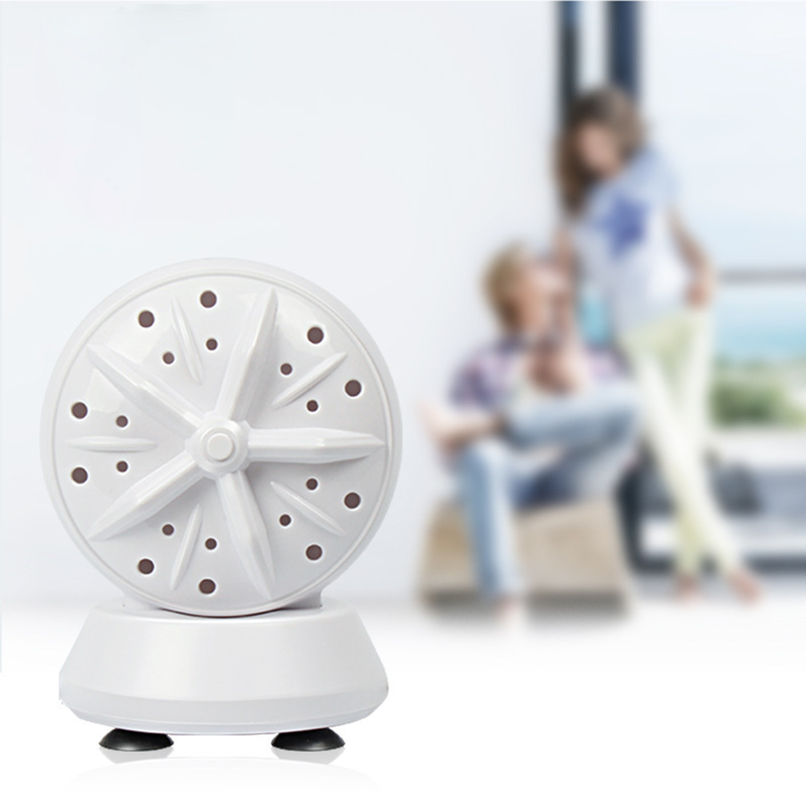 Mini-ultraschall-rotationswaschmaschine Mit Doppelturbine, Tragbarer Reisereiniger Für Studentenwohnheime (modell A) + 3-in-1-doppelturbine + Usb