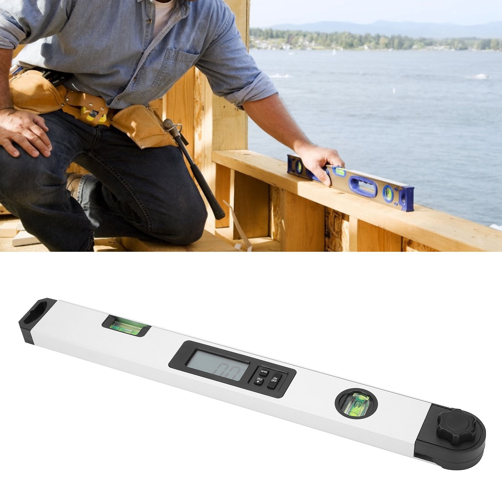 Elektronische Wasserwaage Mit Digitalanzeige Aus Aluminiumlegierung, Nivellierwinkel