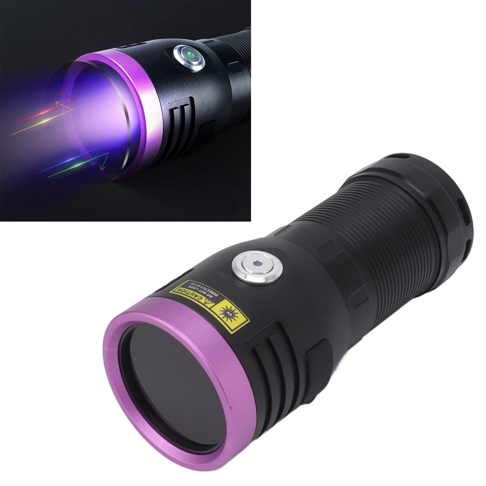 60-w-uv-taschenlampe (365 Nm), Usb-aufladbar, Schwarzlicht, Schwarzspiegel, Erkennung Von Haustierurin, Harzhärtung, Angeln, Anti-skorpion-taschenlampe