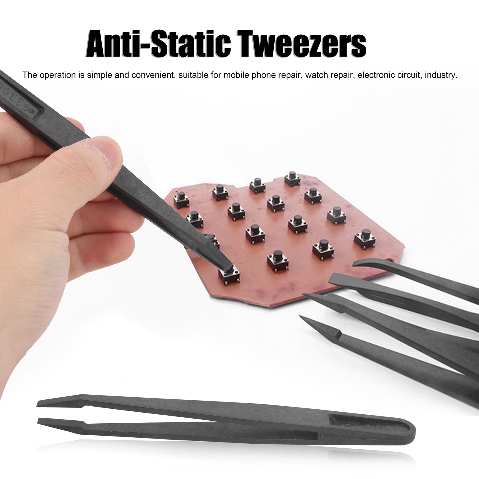 93305 Antistatische Pinzette Aus Kohlefaser