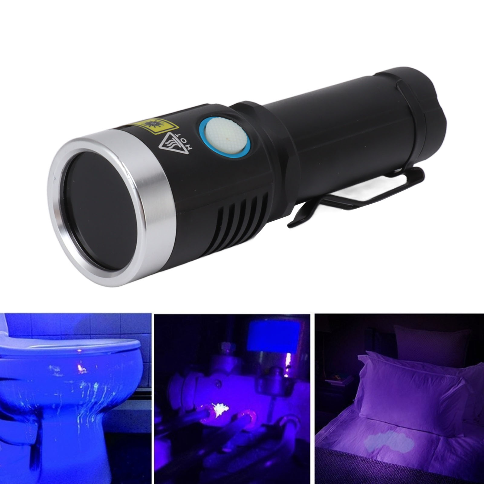 20w 365nm Uv-taschenlampe, Wiederaufladbar, Schwarzlicht, Haustierurin-detektor, Harzgehärteter Trockenklebstoff, Skorpion, Angeln, Mineralien.