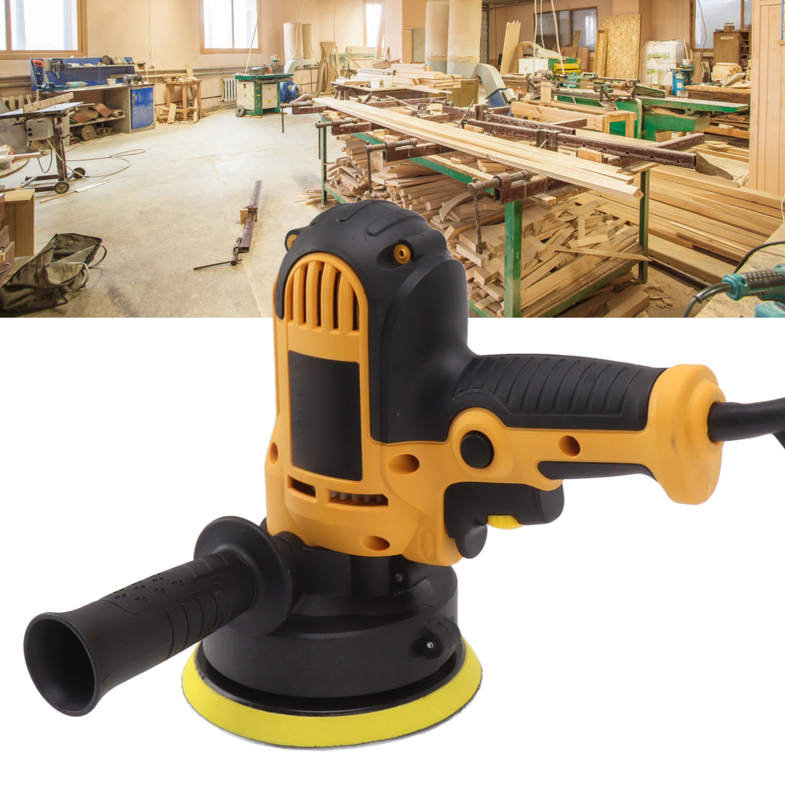 14-teiliges Polierset Für Autos Und Haushalt, Ideal Für Pflege, Wachsen, Polieren Und Fliesenarbeiten. Tragbarer Elektrischer Winkelschleifer, Europäischer Standard 220 V.
