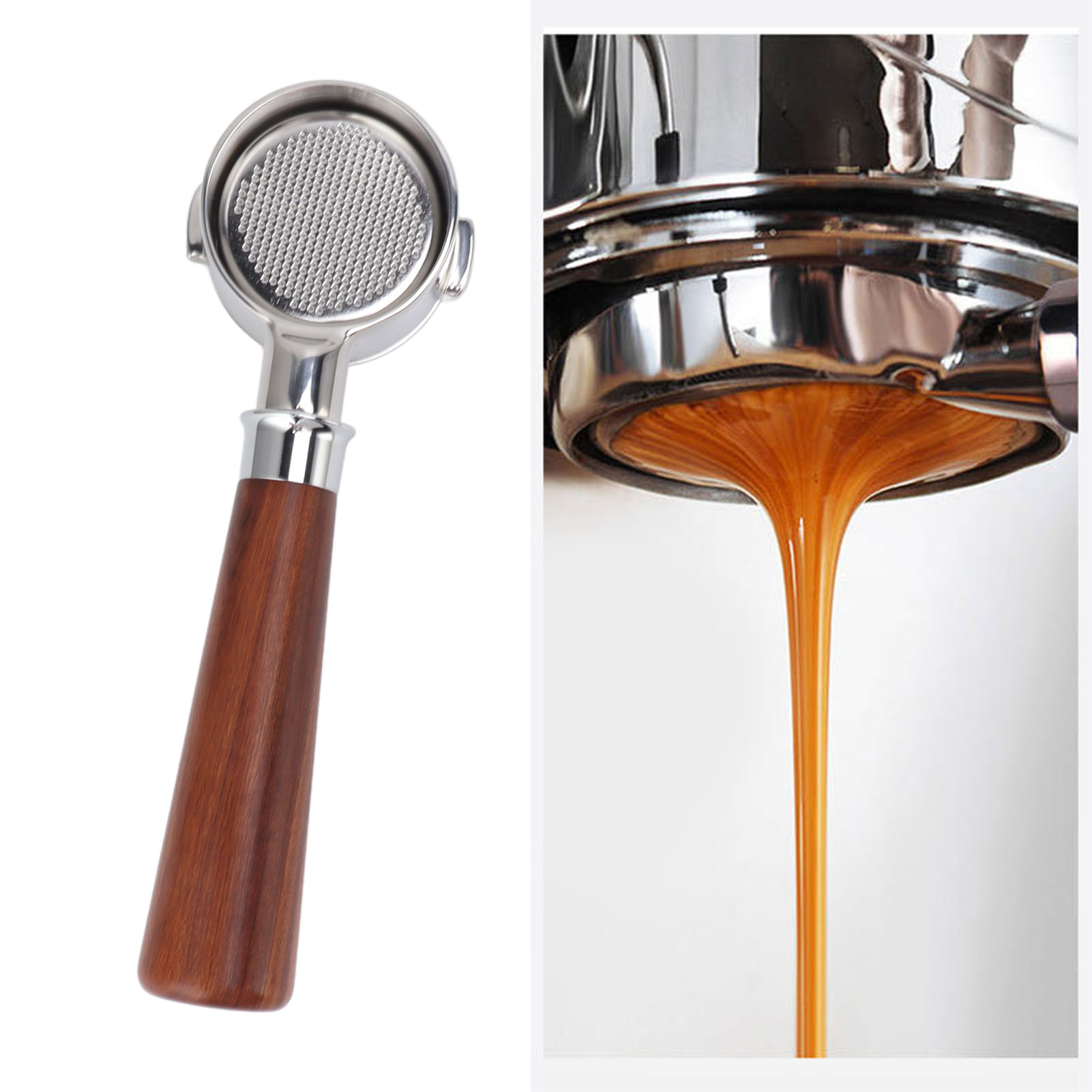 De'longhi Ec0310 Zweigriff-kaffeemaschine, Bodenlos, Edelstahl, Modell A1, Farbe: Rotes Sandelholz, 51 Mm