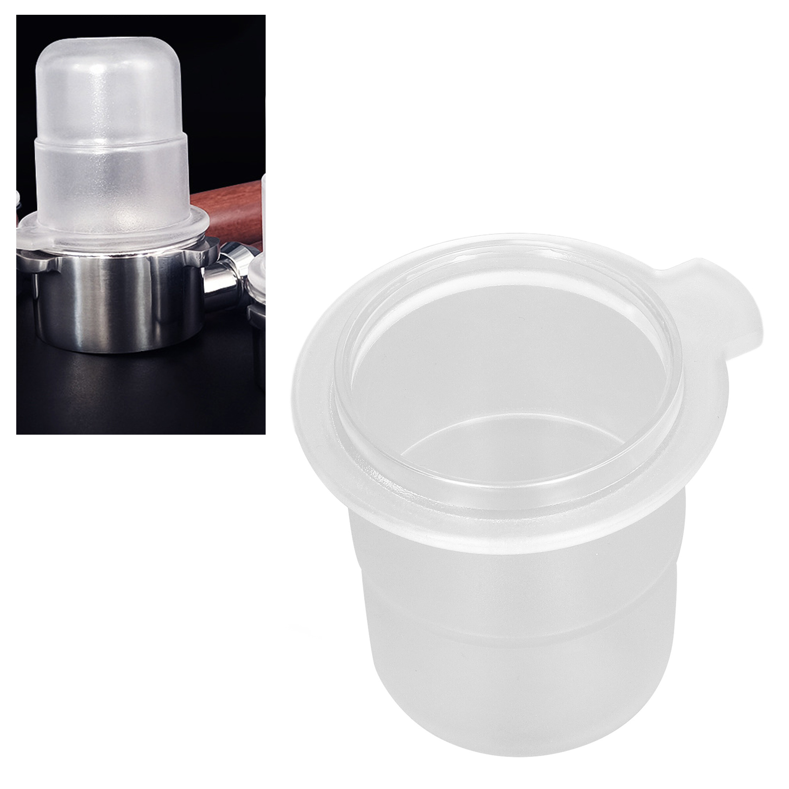 Halbtransparenter, Mattierter Behälter Für Gemahlenen Kaffee, Dosierer Für Gemahlenen Kaffee Für 54-mm-kaffeemühlen, Dosierer Für Gemahlenen Kaffee, Spritzschutz-dosierer Für Gemahlenen Kaffee.