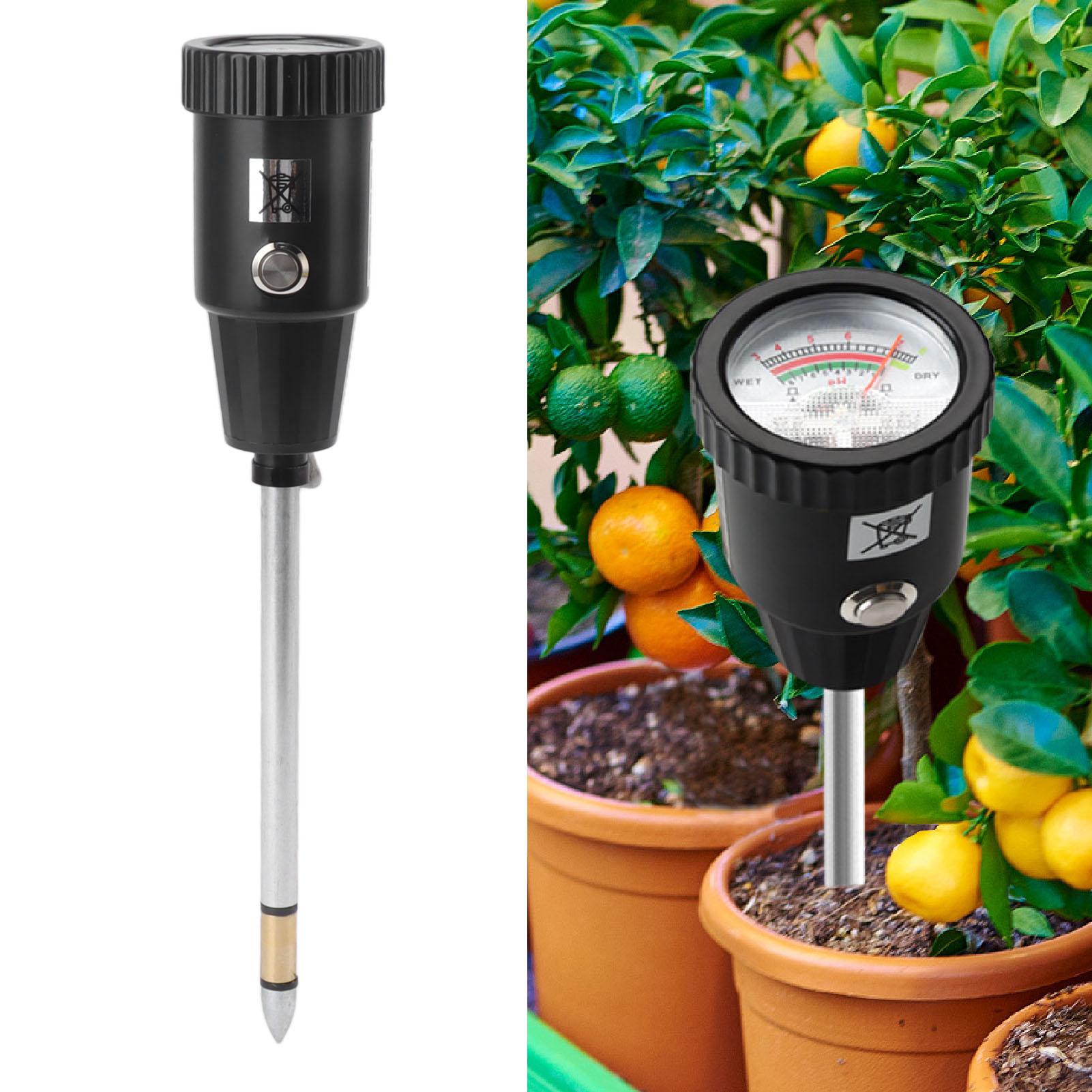 Mittellanges Bodenmessgerät, Ph-meter, Feuchtigkeitsmesser.
