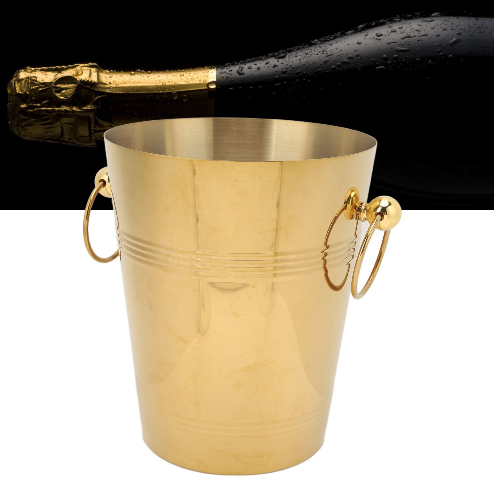 Eisbehälter Aus Edelstahl, Bar-eiskübel, Weinkühler, Große Goldene Größe