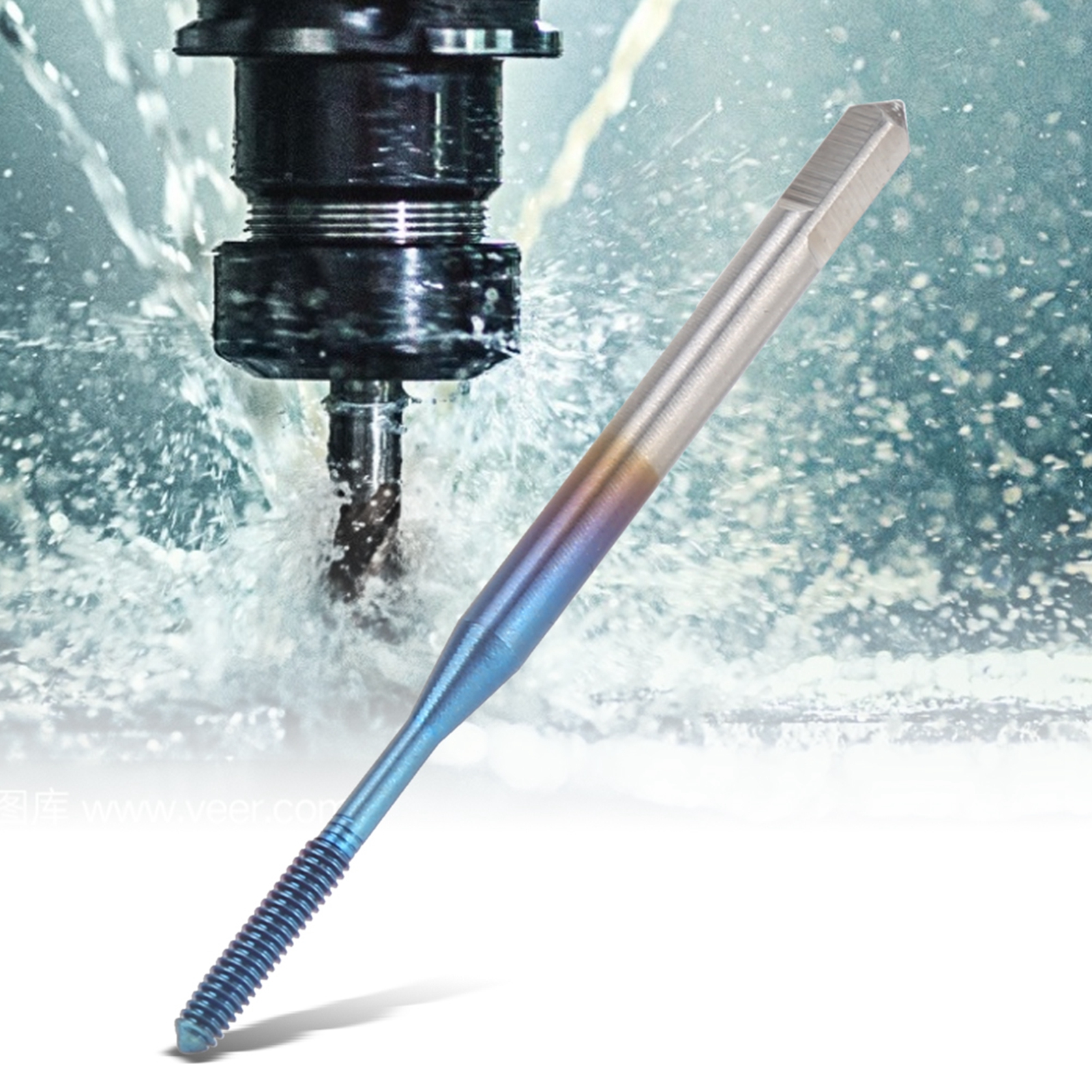 M2-extrusionsgewindebohrer Mit Blauer Nanobeschichtung Für Metrische Maschinen