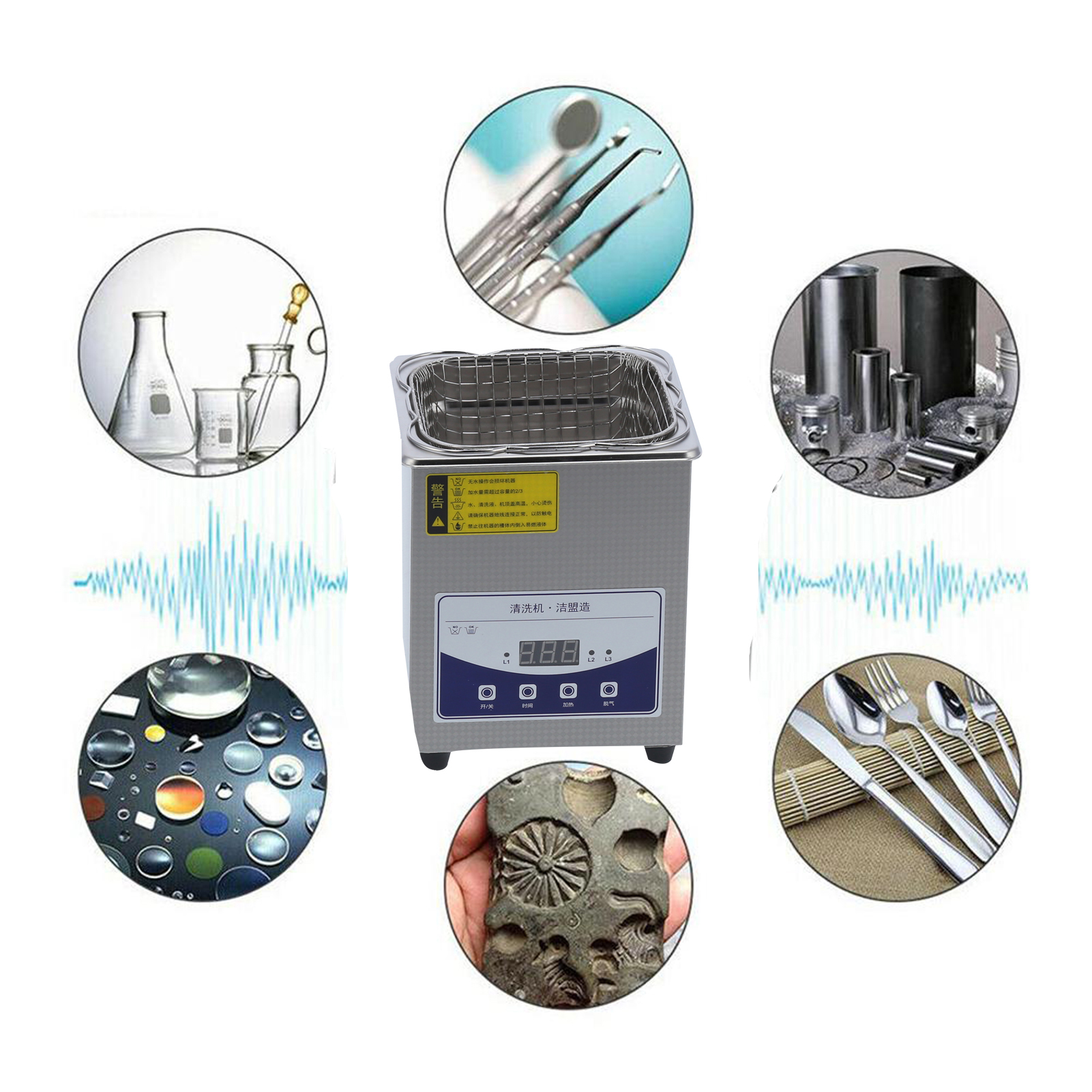 Die Ultraschallreinigungsmaschine Jiemeng Jp-010t Reinigt Hardwareteile Und Leiterplatten Und Entfernt Öl Und Schmutz Von Düsen (europäischer Standard 220 V).
