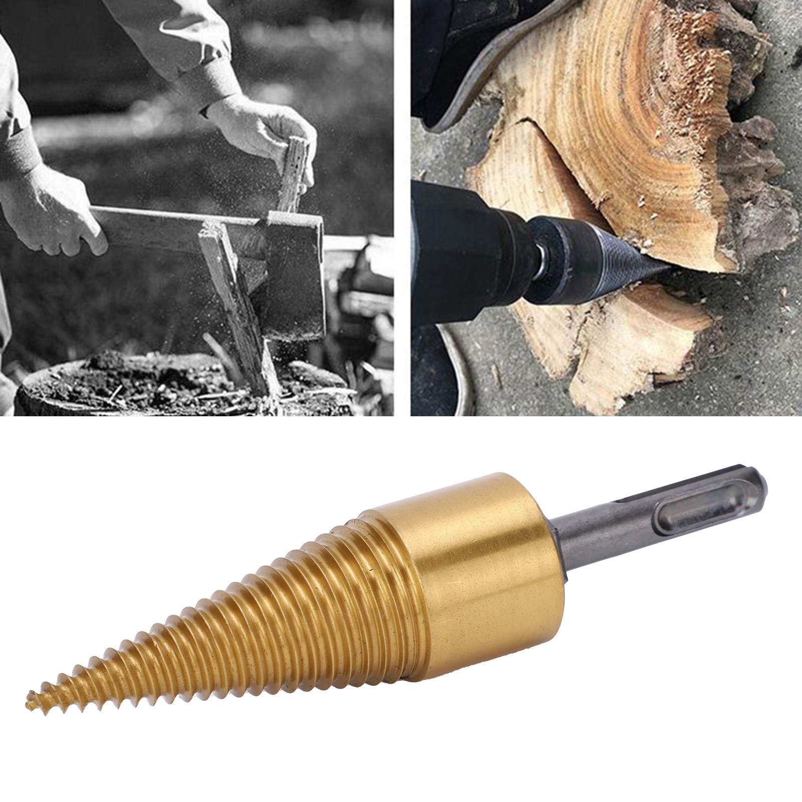 Kleiner Holzhacker Mit 32 Mm Rundem Griff, Titanbeschichtet.