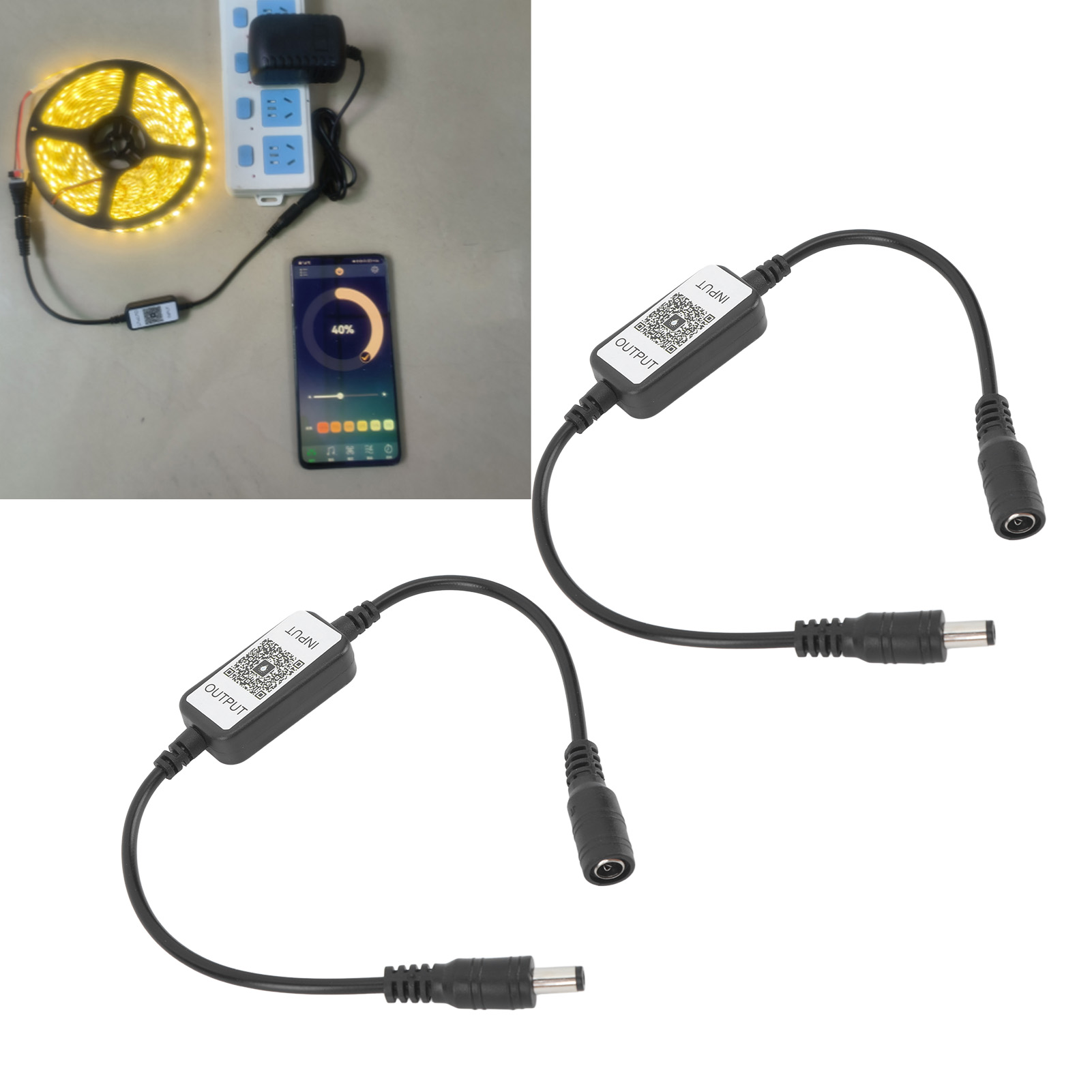 Set Mit 2 Bluetooth-farbdimmern/-schaltern Für Leds, 433 Mhz Drahtloser Monochromdimmer, Dc 5–24 V
