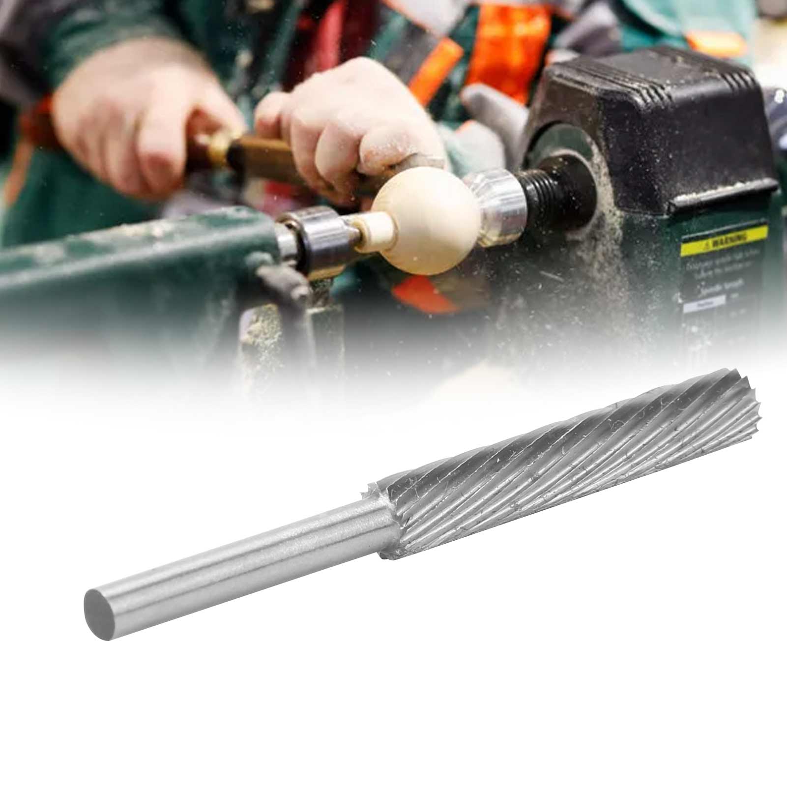 Einteilige Rotationsfeile Aus Wolframstahl, Schleifkopf Für Holz- Und Metallbearbeitung, Zylindrischer Hartmetall-rotationsfräser Zum Gravieren 4x6x30x55