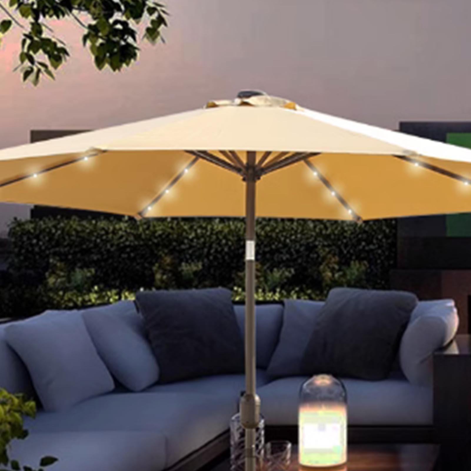 Sonnenschirm Für Den Außenbereich, Terrassenschirm, Campingschirm, Ständerschirm, Gartenschirm Mit Mittelstange, Kurbel-strandschirm, Khaki