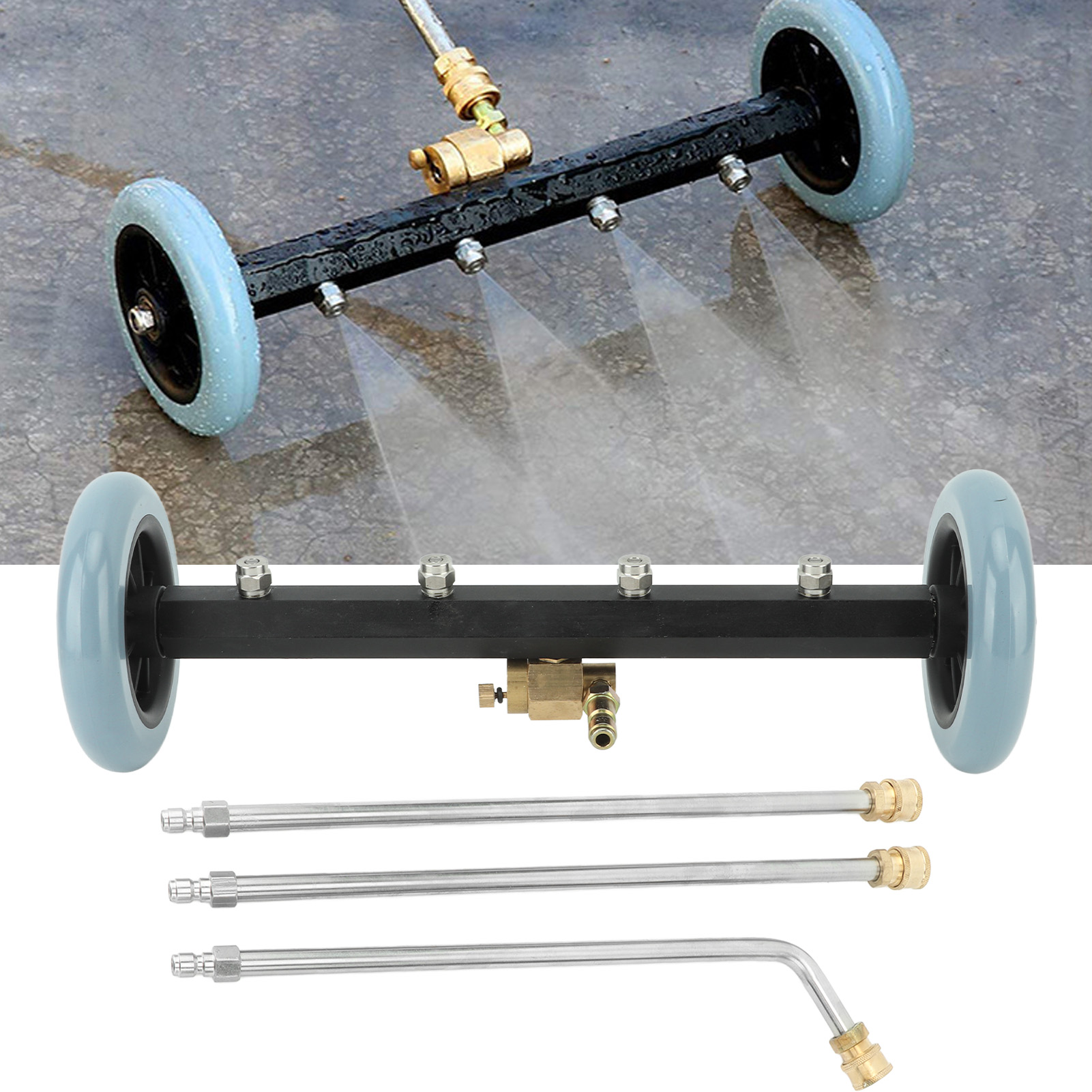 Hochdruck-chassisreiniger Aus Edelstahl (4000 Psi) Mit 1/4"-schnellanschluss Für Die Straßenreinigung
