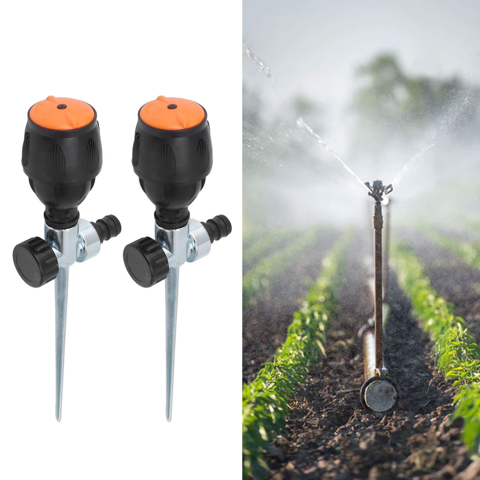 Automatisches Bewässerungssystem Mit Rotationsregnern Für Gärten Und Rasenflächen, 360-grad-bewässerungsdüsen.