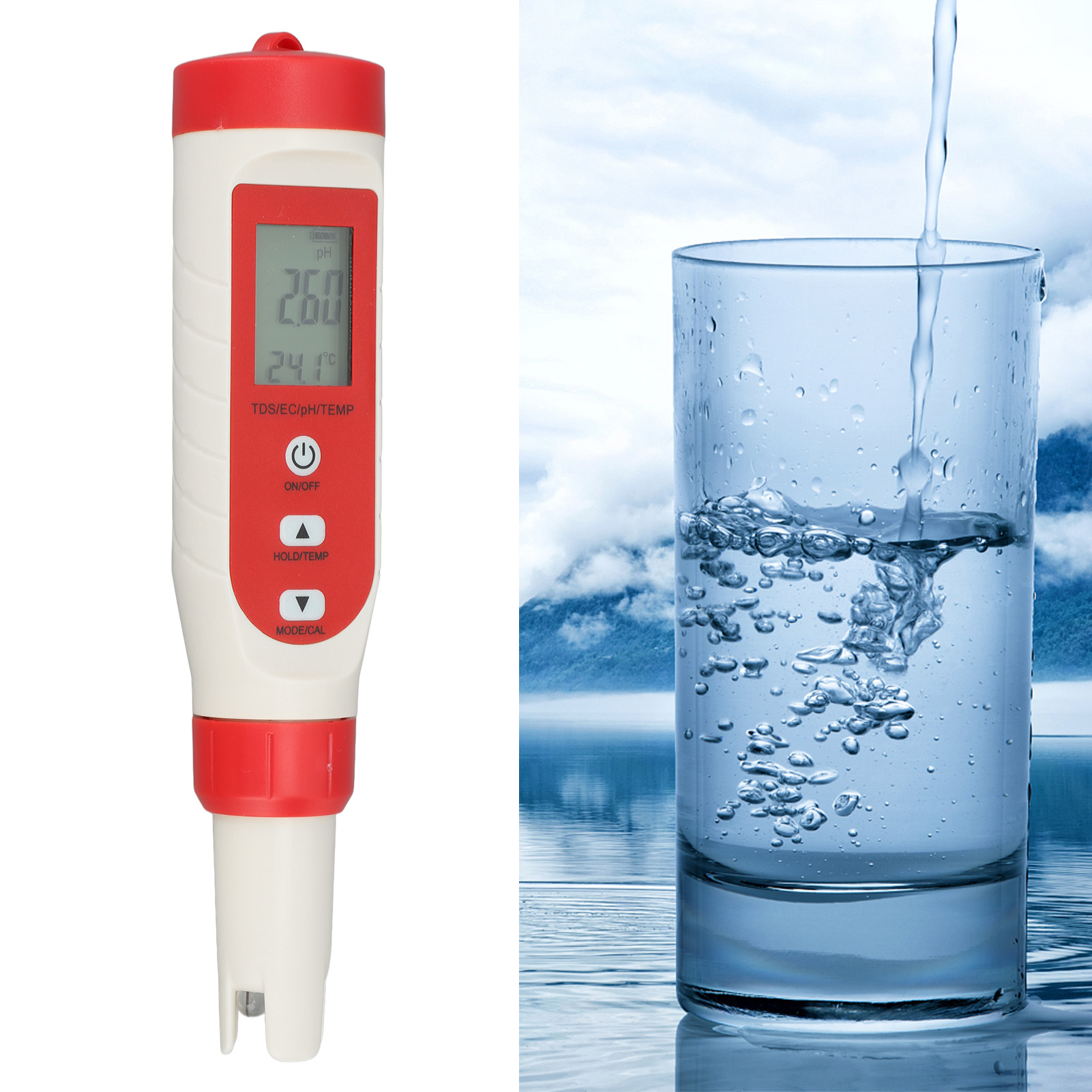 Multifunktionales Vier-in-eins-wasserqualitätsmessgerät: Ph-meter, Tds-analysator, Leitfähigkeitsanalysator