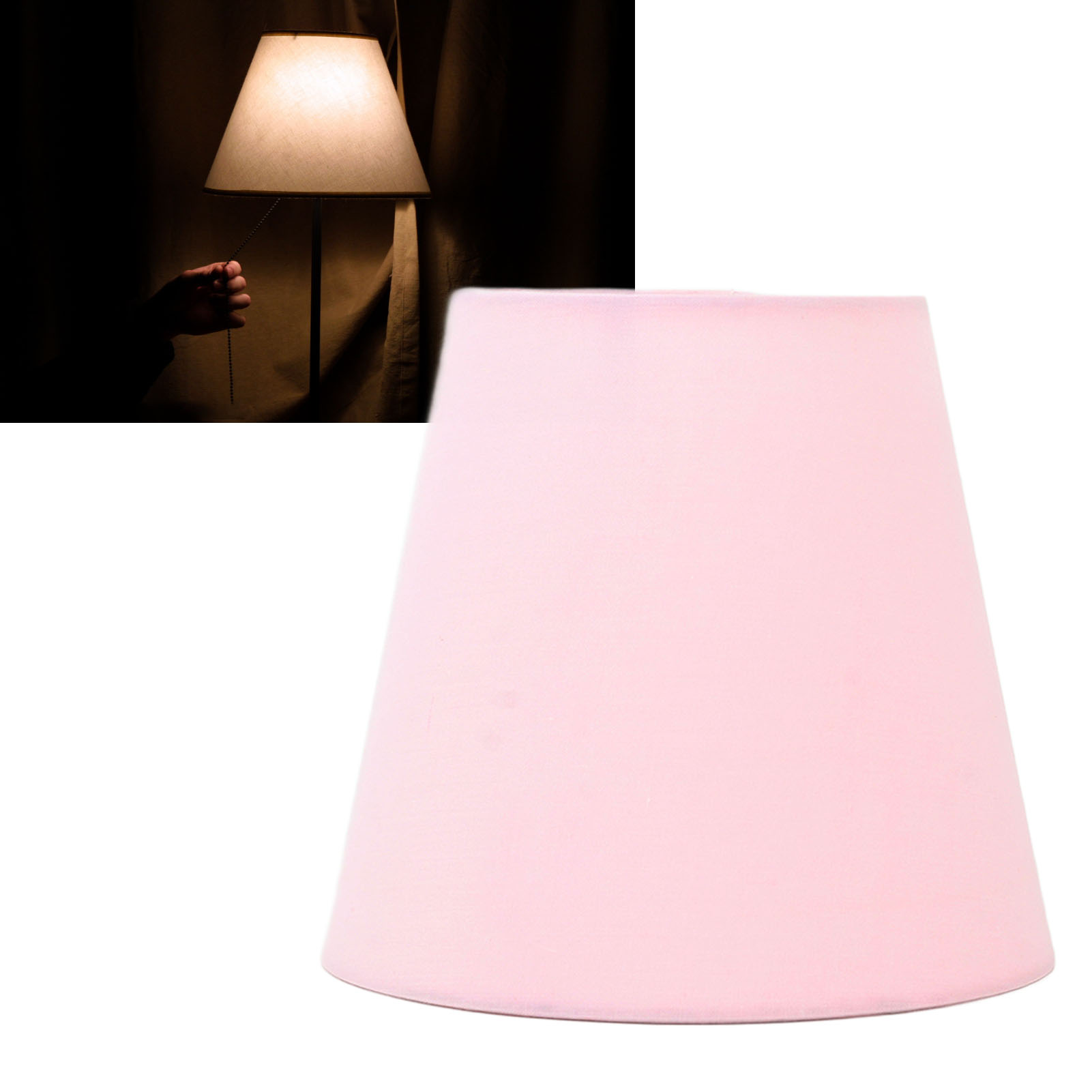 Moderner Lampenschirm Aus Stoff, Kreativer E14-lampenschirm, Einbaulampenschirm Geeignet Für Pendelleuchten, Wandleuchten, Nachttischlampen, Tischlampen, Hellrosa Lampenschirm.