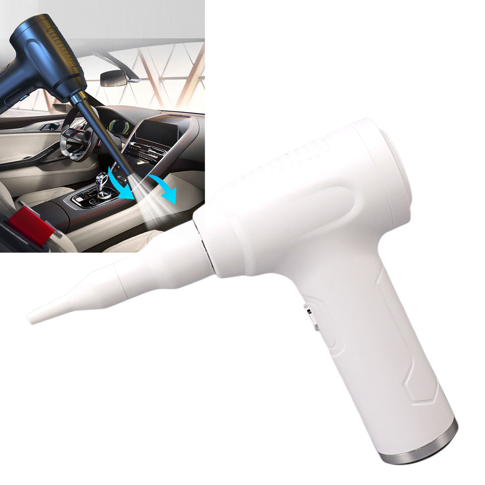 Ymg-810 Neues, Leistungsstarkes, Kabelloses Gebläse Mit Doppelfunktion Für Haus Und Auto, Inklusive Aufblasbarer Poolpumpe Und Multifunktionalem Mini-autogebläse