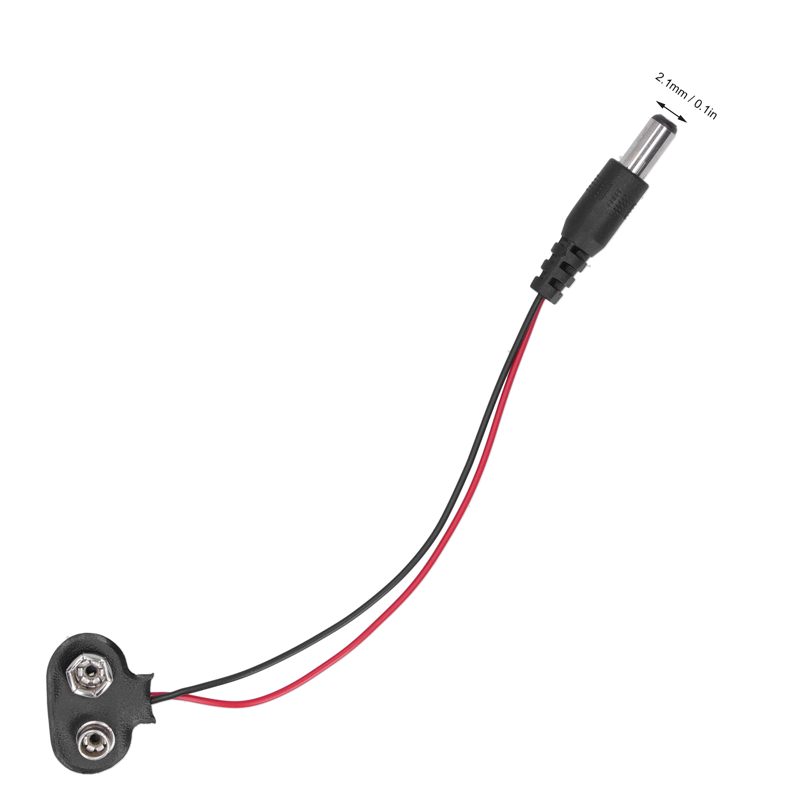Packung Mit 20 9v-batterieklemmen, T-förmige Klemmen + 2,1-mm-dc-stecker