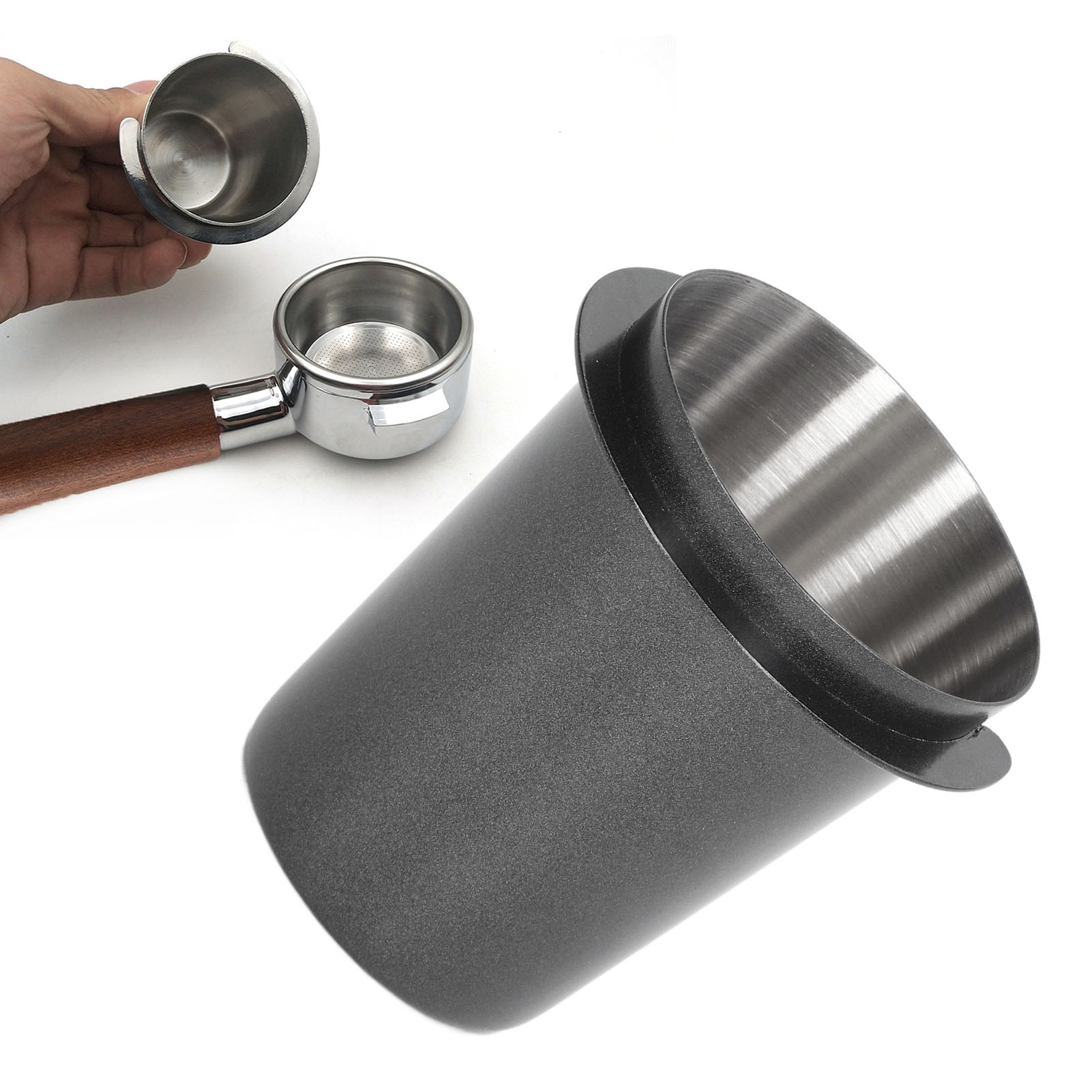 Kaffeedosierer Für Kaffeemaschine, Filterhalter Für Kaffeemaschine, 58 Mm, Schwarz.