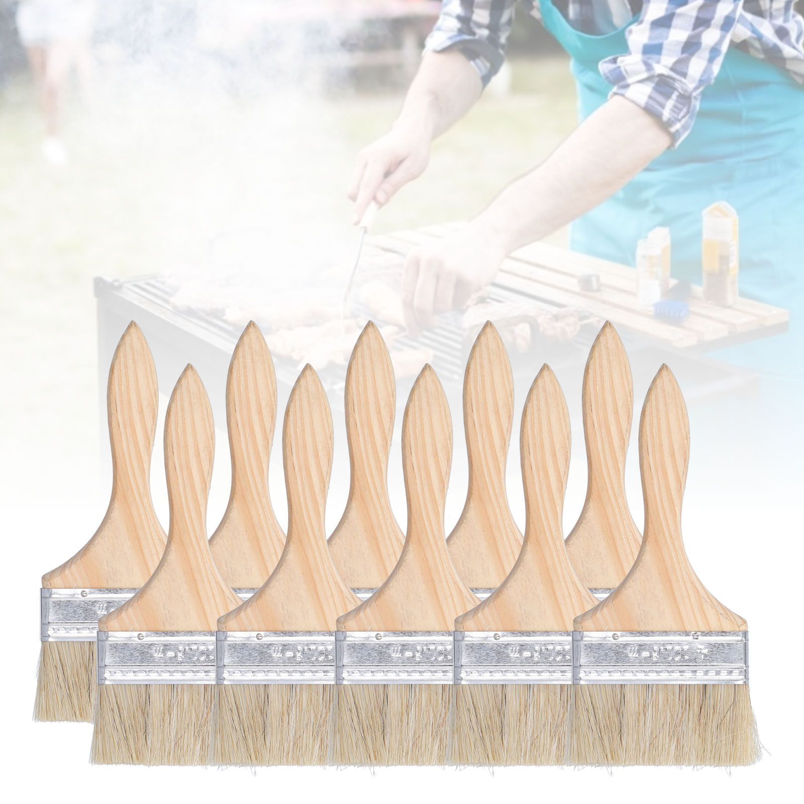 Set Mit 10 Multifunktionalen Bürsten Mit 10 Cm Langen Synthetischen Borsten