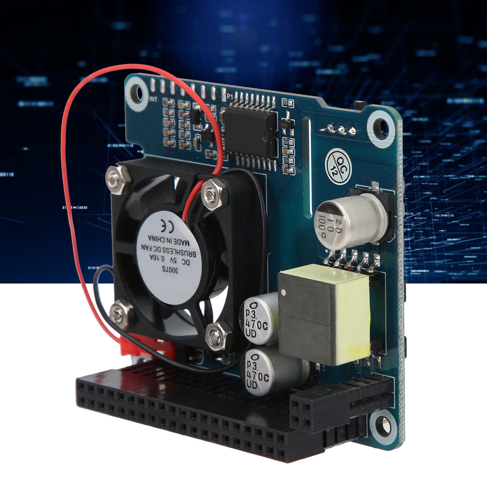 Ethernet-stromversorgungskarte Mit Poe-modul Und Echtzeit-oled-temperaturanzeige, Kompatibel Mit Raspberry Pi 4b/3b+ Und Dem Netzwerkstandard 802.3af.