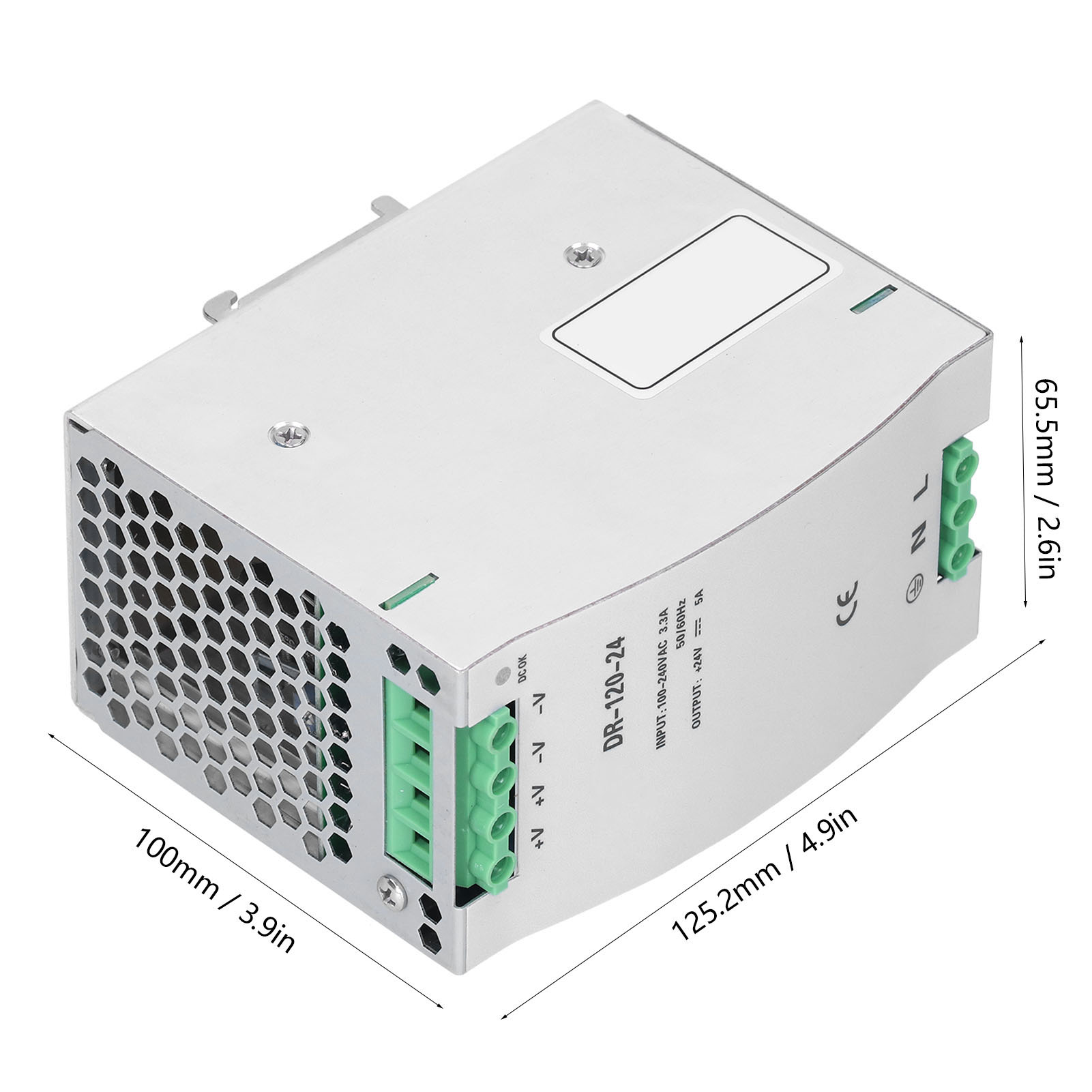 Berm@dr-120-24 Din-schienen-schaltnetzteil, 24 V 5 A, 120 W.