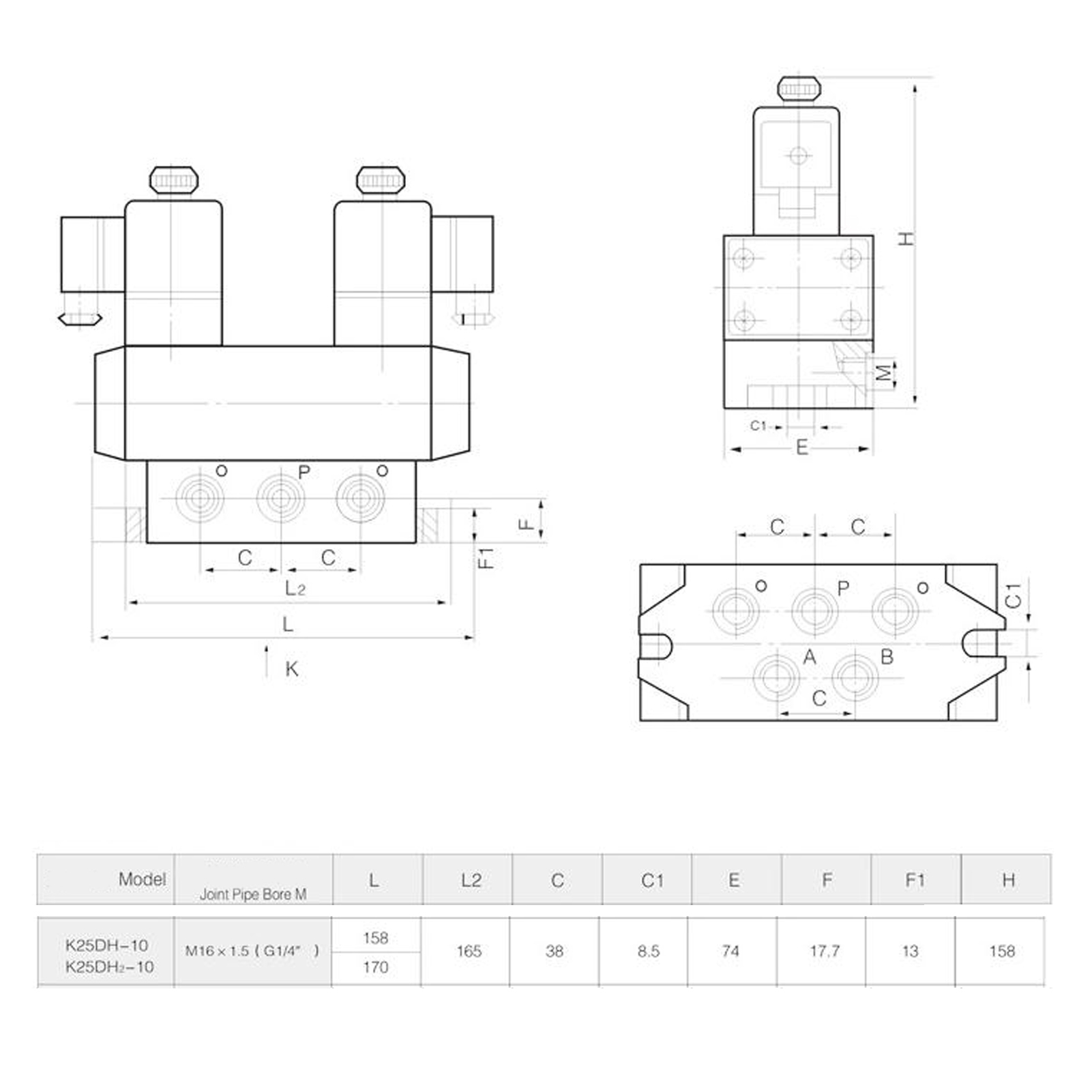 5-wege-magnetventil Mit Zwei Positionen, Elektrisch Betätigter Verteiler, G3/8"-vierkantkopf K25dh-10ac110v