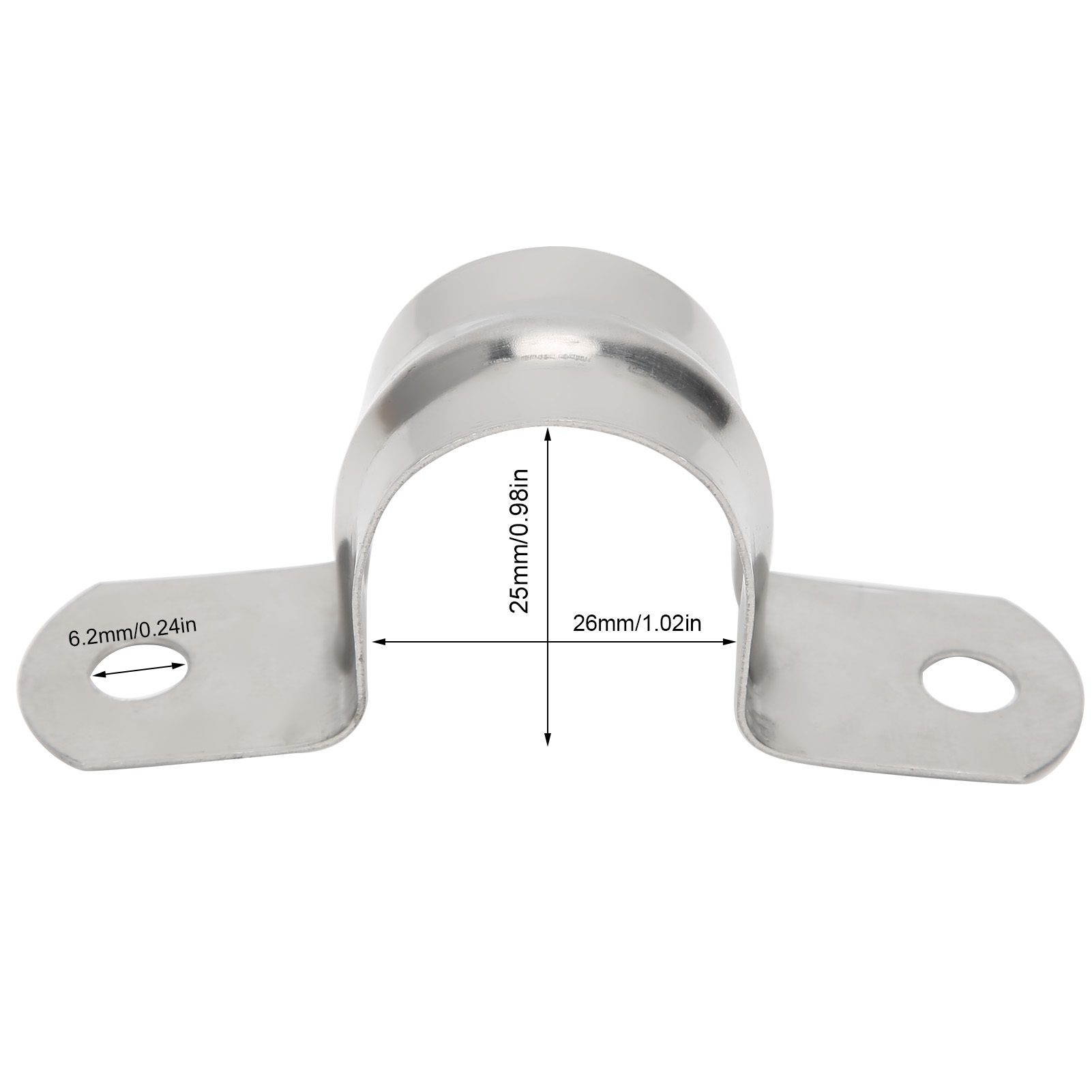 Rohrschellen Aus Edelstahl 304, Sattelschellen, Abnehmbare Klemmnägel, 25 Mm