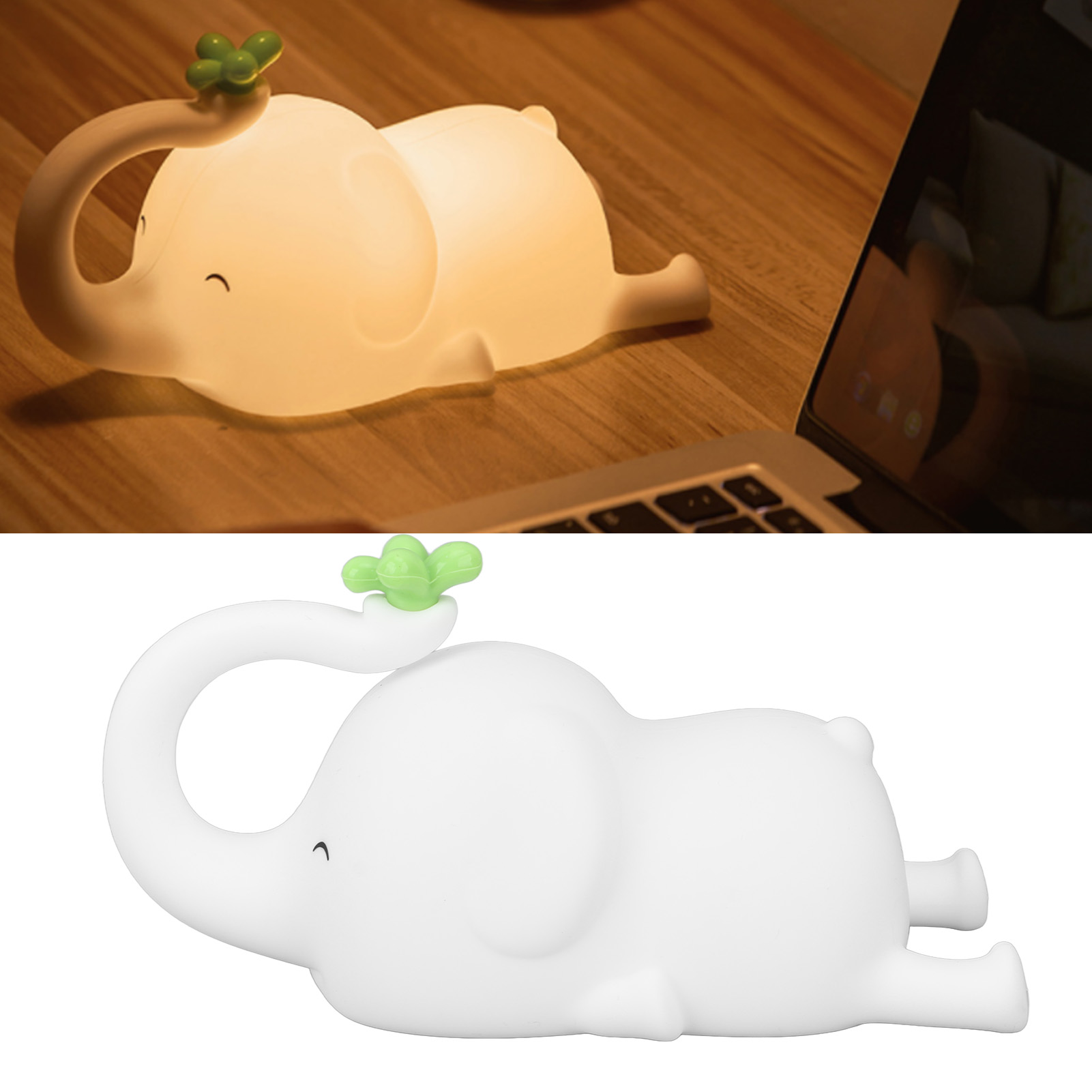 Elefanten-nachtlichter Fürs Kinderzimmer, Niedliche Silikon-nachtlichter, Zimmerdekoration, Usb-aufladbar, Süßes Licht, Babygeschenk