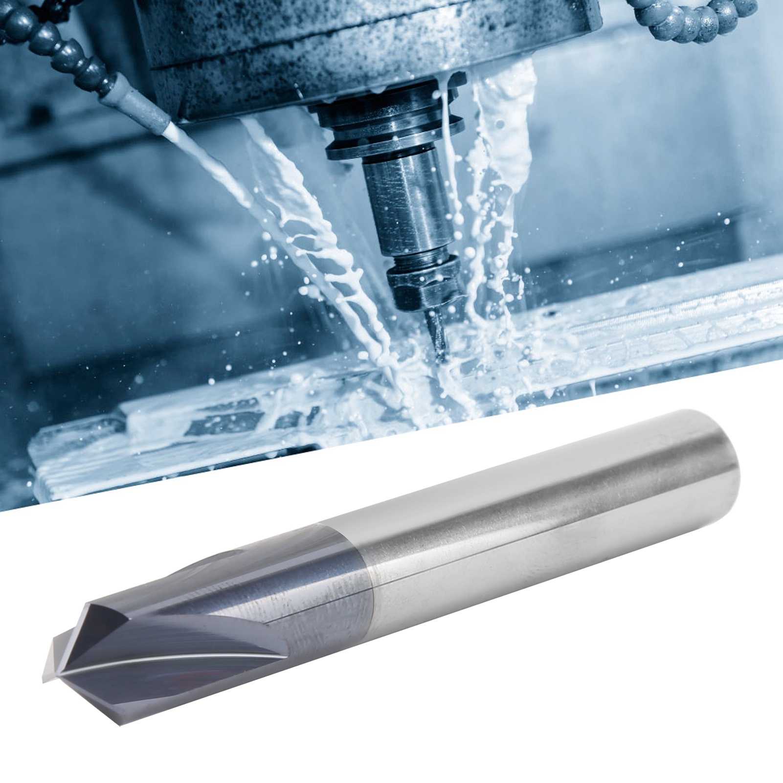 3-schneidiger Fasenfräser, 120°-cnc-fräsbohrer, D10120°75l