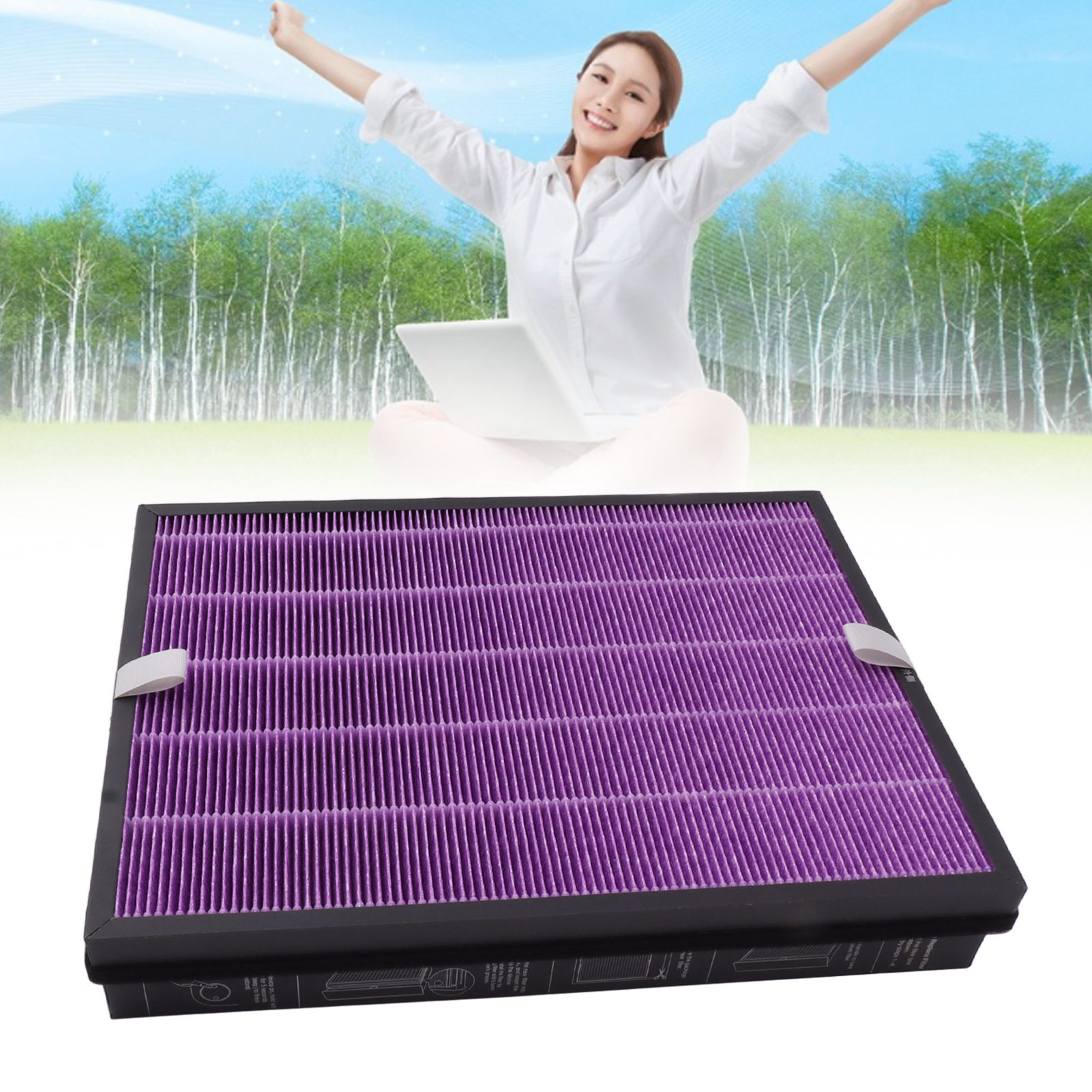 Kompatibel Mit Dem Xiaomi Smart Air System, Integrierte Violette Filterkartusche Für Luftreiniger.