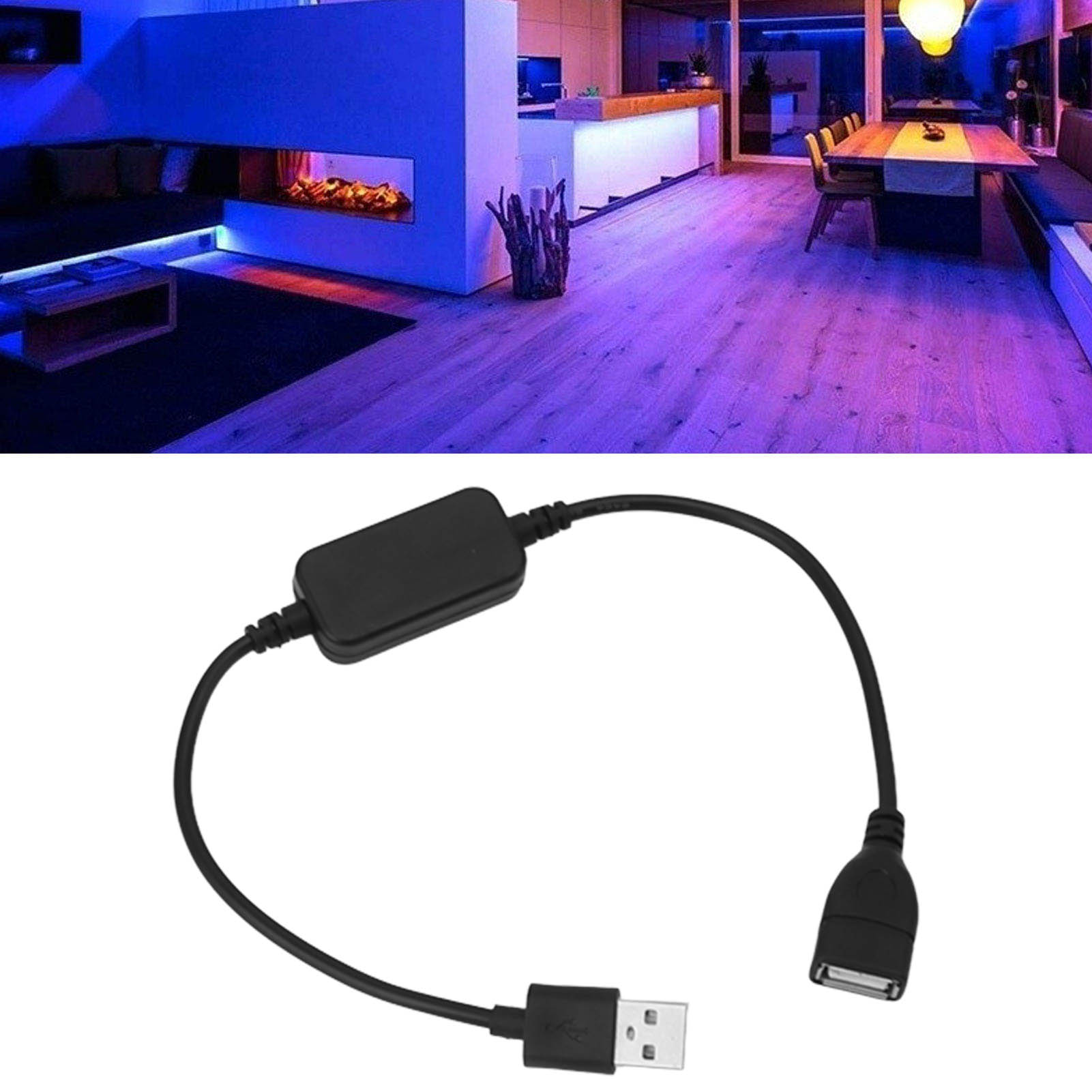 Bluetooth-usb-ip44-monochromdimmer Mit 433-mhz-funktonregelung, Schwarz