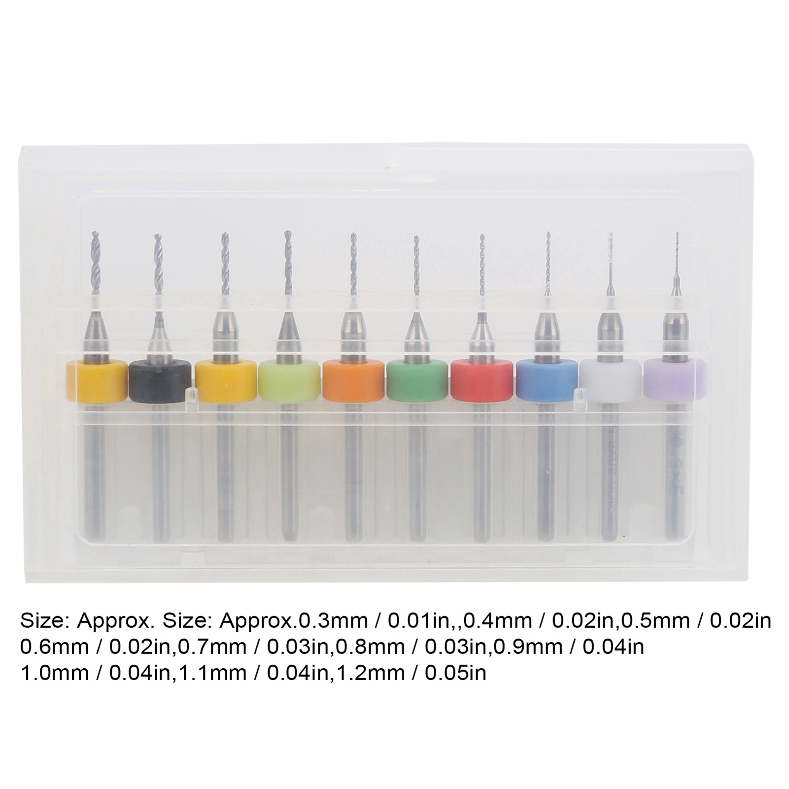 Set Mit 10 Miniatur-legierungsbohrern Mit Festem Schaft, Feinbohrer Für Leiterplatten, 0,3-1,2 Mm.