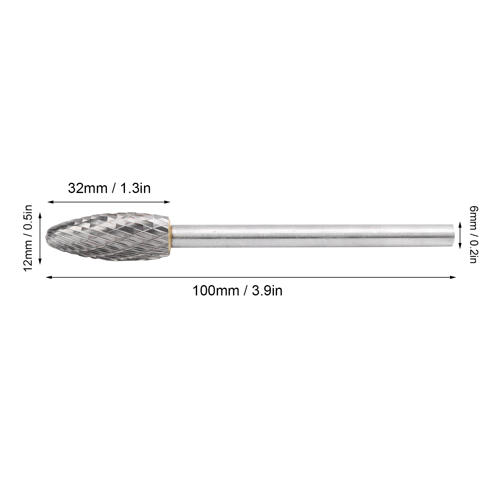 Metallfeile Mit 6-mm-schaft, Typ H: 61232100