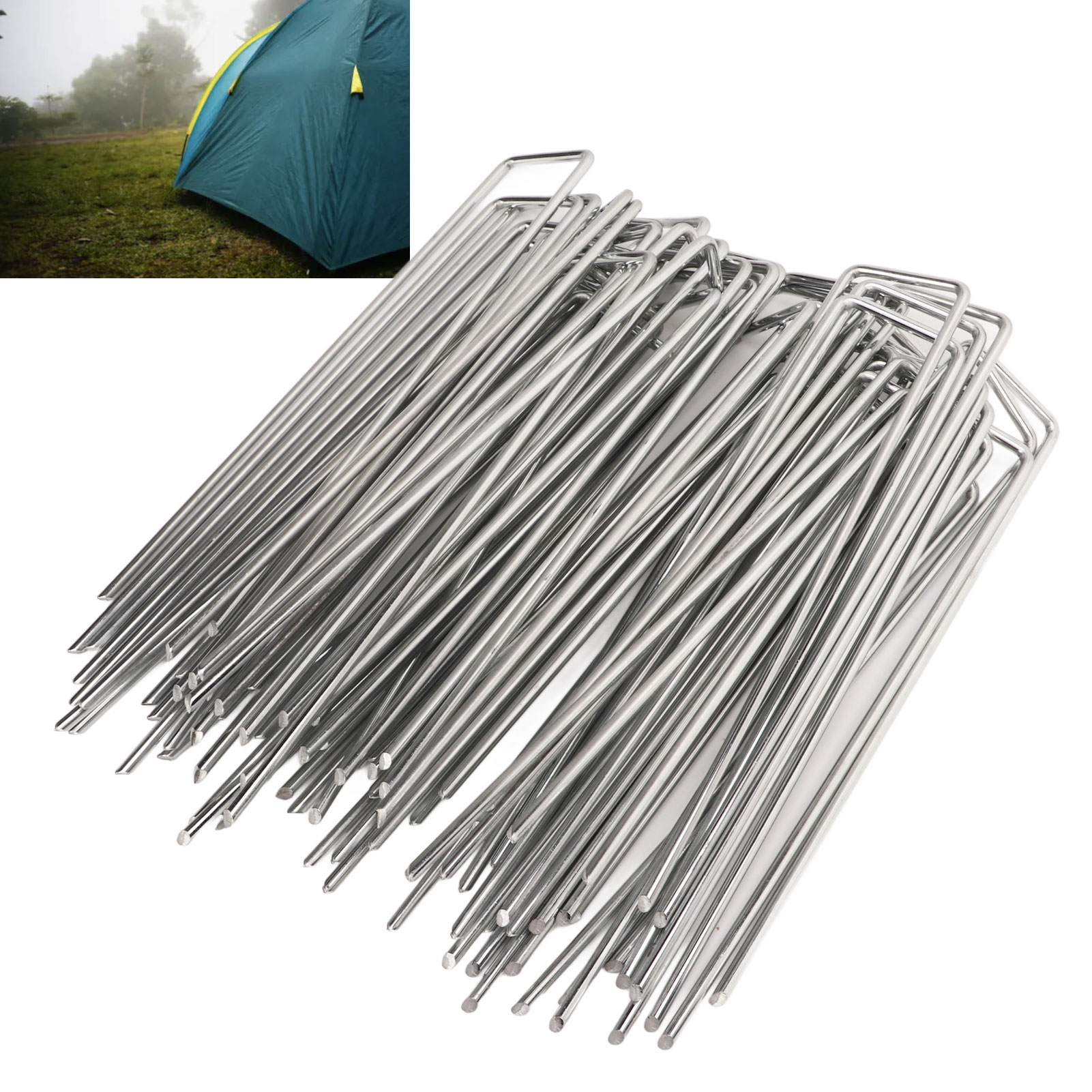 U-förmige Erdanker, Feuerverzinkter Stahldraht, Erdabdeckungspfähle, Abgewinkelte Erdanker, Rasenpfähle, Unkrautvlies, Gartengeräte.
