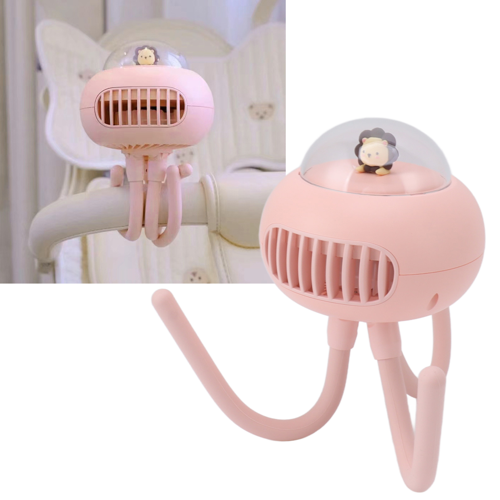 Outdoor-kinderwagenventilator, Oktopusförmiger, Klingenloser Ventilator