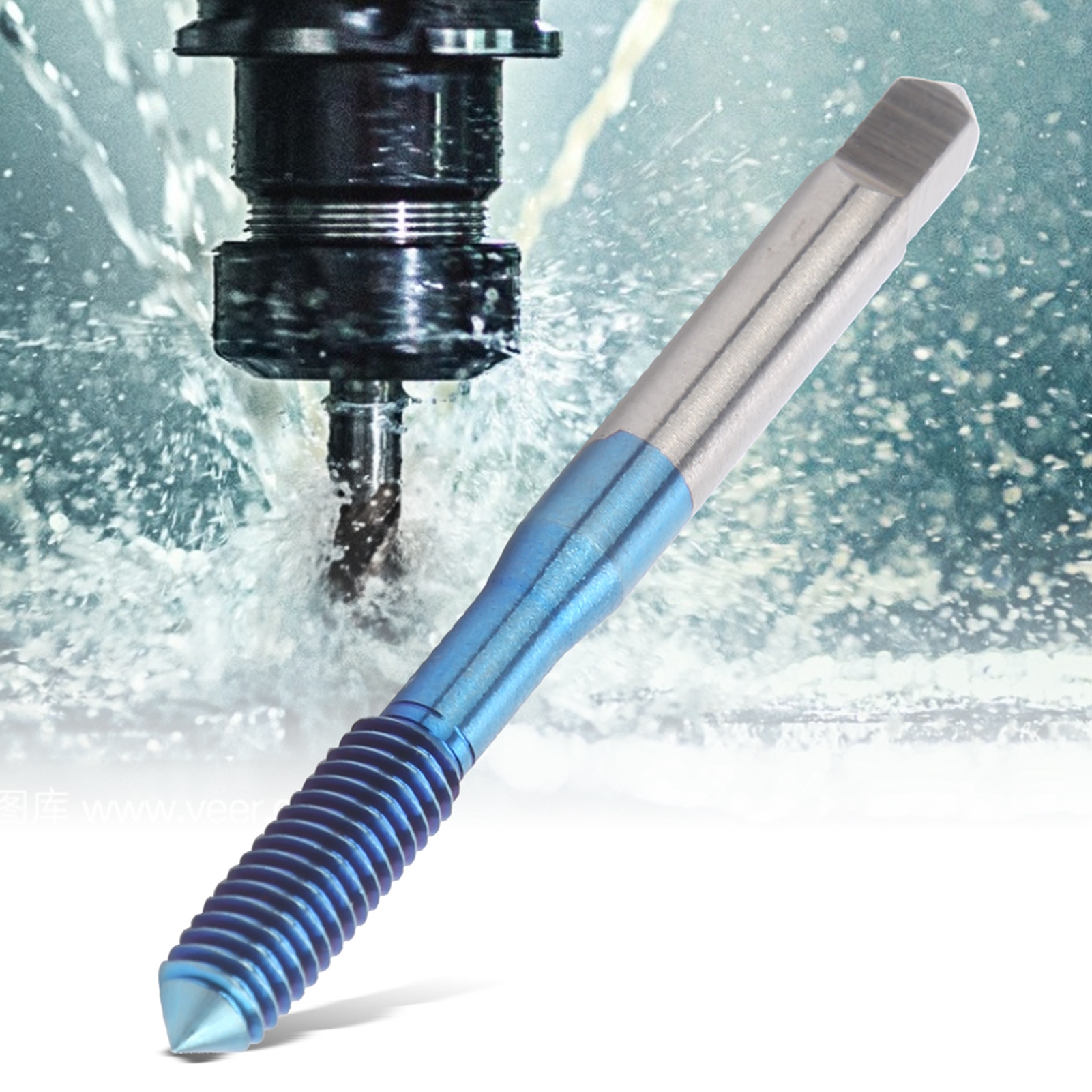 M6-extrusionsgewindebohrer Mit Blauer Nanobeschichtung Für Metrische Maschinen
