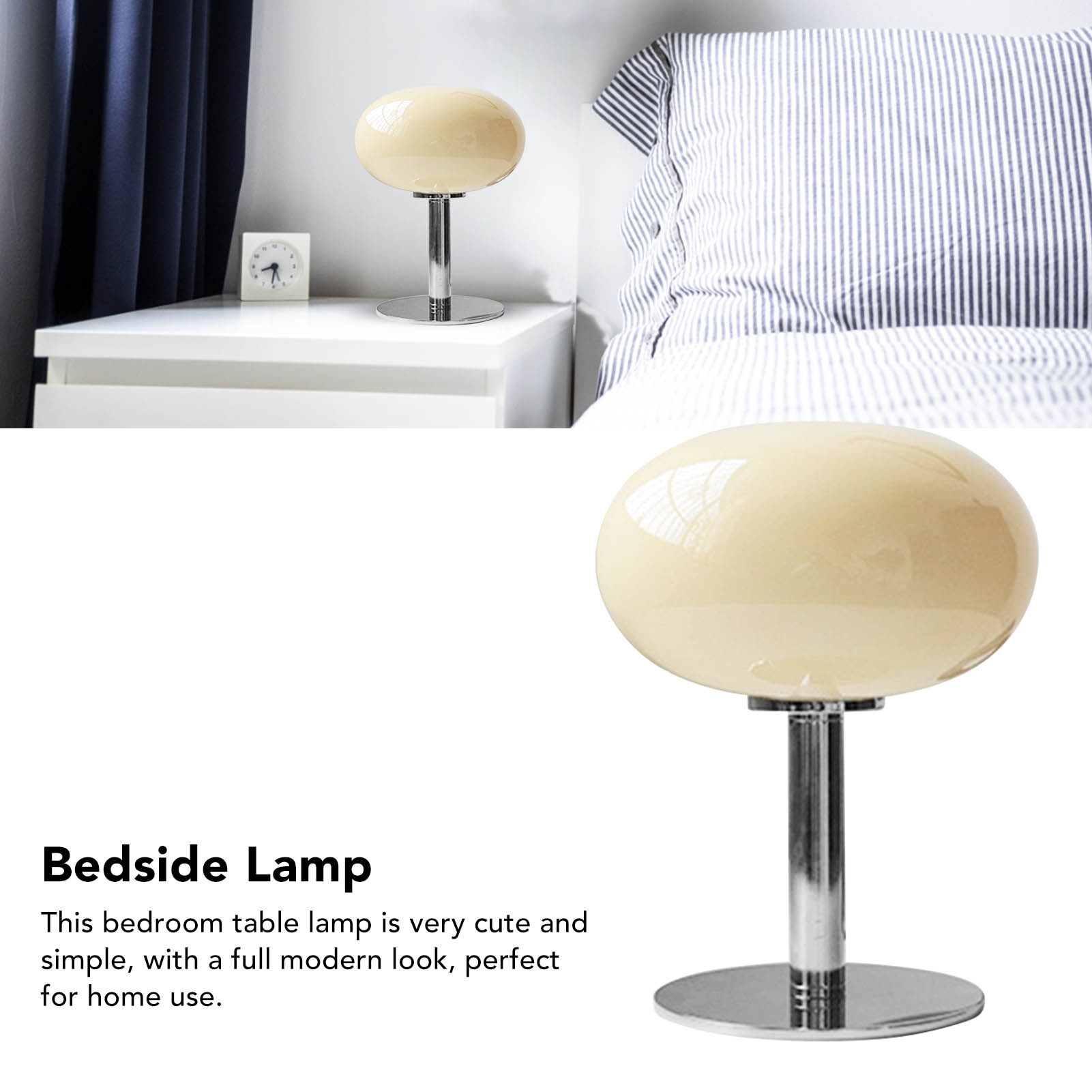 Ins Glas-tischleuchte Im Bauhaus-macaron-design, Kinderlampe, Stimmungsleuchte Fürs Schlafzimmer, Trendige Dekoration, Mädchenhafter Stil, Usb-knopfschalter, Neue Runde Beige Form + Schlanker Fuß