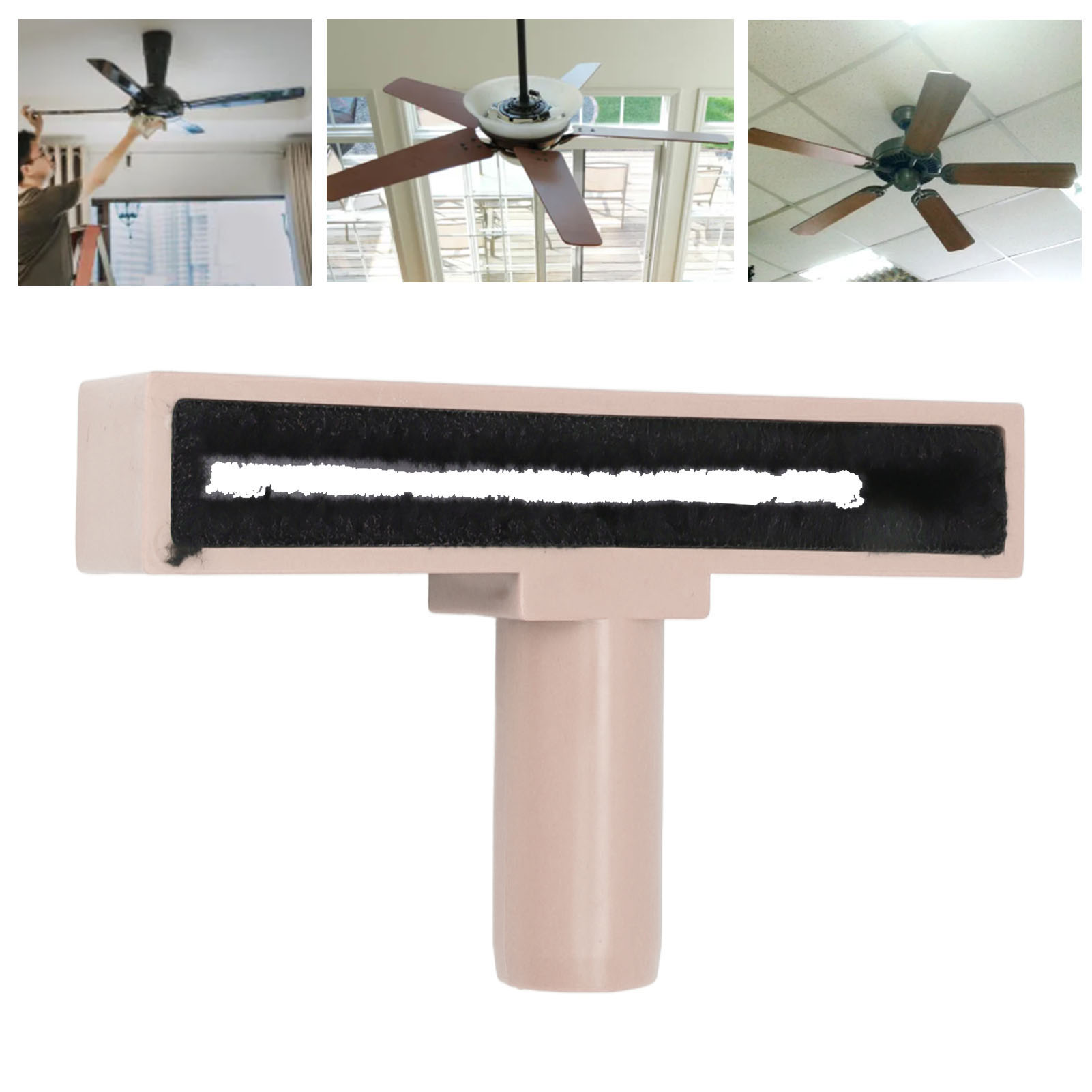 Reinigungsbürste Für Deckenventilatoren, Flügelbürste, Reinigungszubehör Für Deckenventilatoren, Staubsaugerzubehör, Ventilatorreinigungswerkzeug, Lotuswurzelpulver