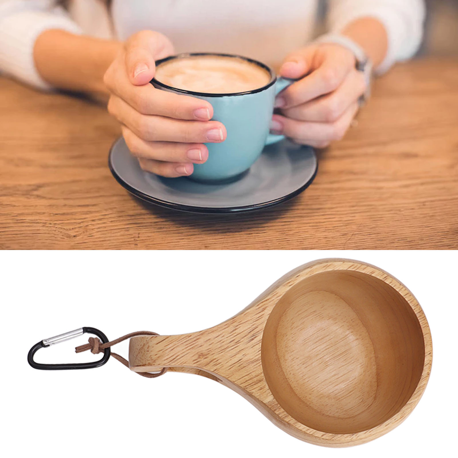 Finnischer Becher, Hölzerner Kaffeebecher Für Die Hand, Stil 2