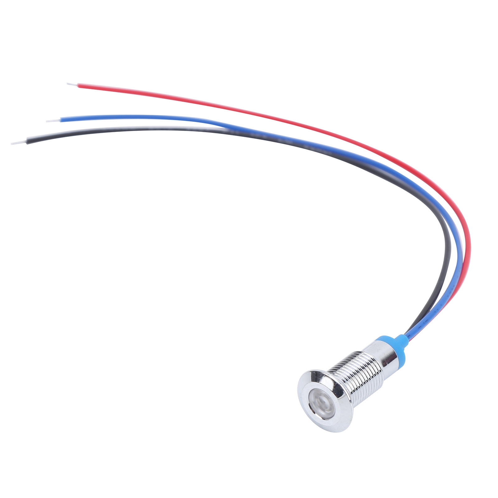 Vier Sets Werden Zusammen Verkauft, 8 Mm Wasserdichte Metall-zweifarben-led-anzeigeleuchte, Signalleuchte, 12-24 V Gemeinsame Kathode Rot Und Blau.