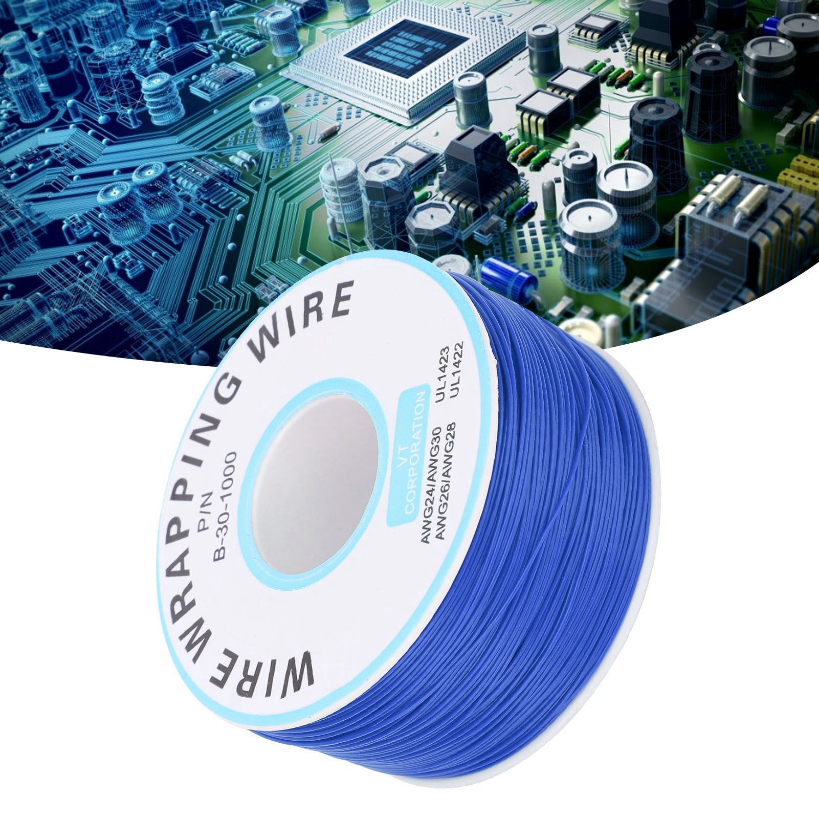 Neue Ok Wire Leiterplatten-jumperleitung / Pcb-jumper / 30 Reiner Kupfer-einzelader-elektronikanschlussdraht (blau)