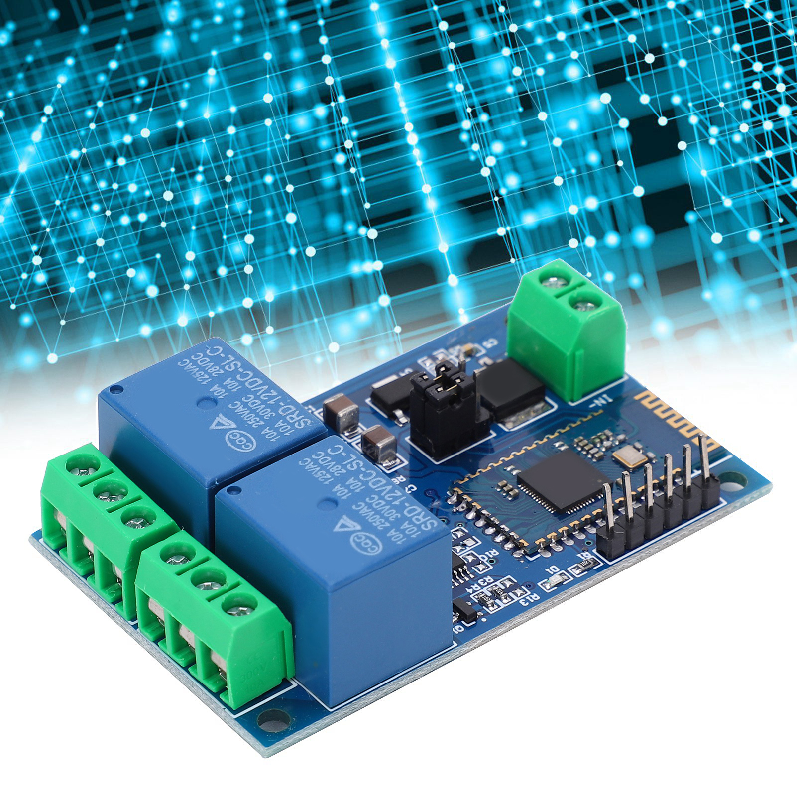 Zweikanaliges Dc12v Bluetooth-relais Mit Iot-mobil-app Und Fernbedienung