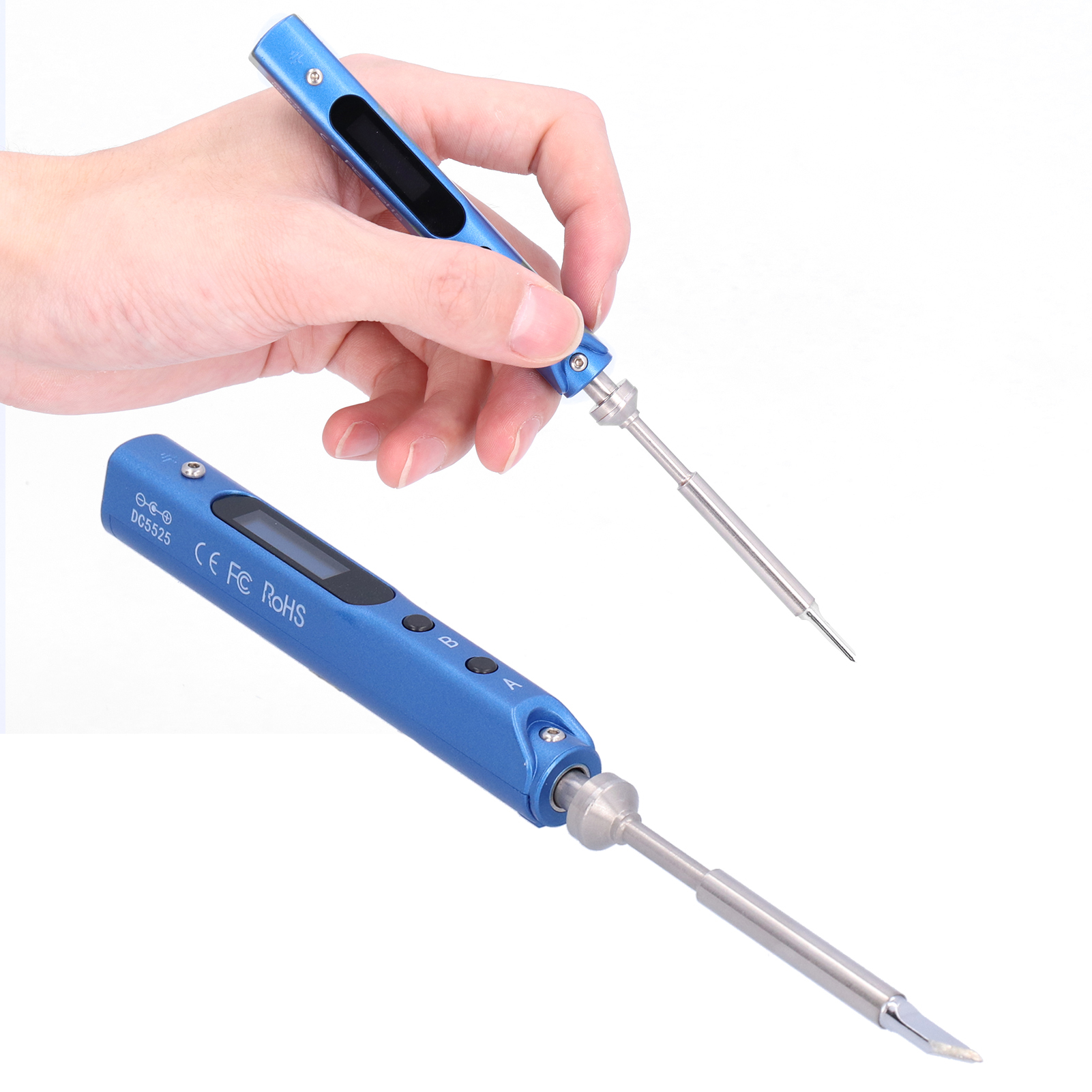 Blauer Lötkolben Sq-001 Mit 19v-netzteil Nach Europäischem Standard (europäischer Standard 100-240v)