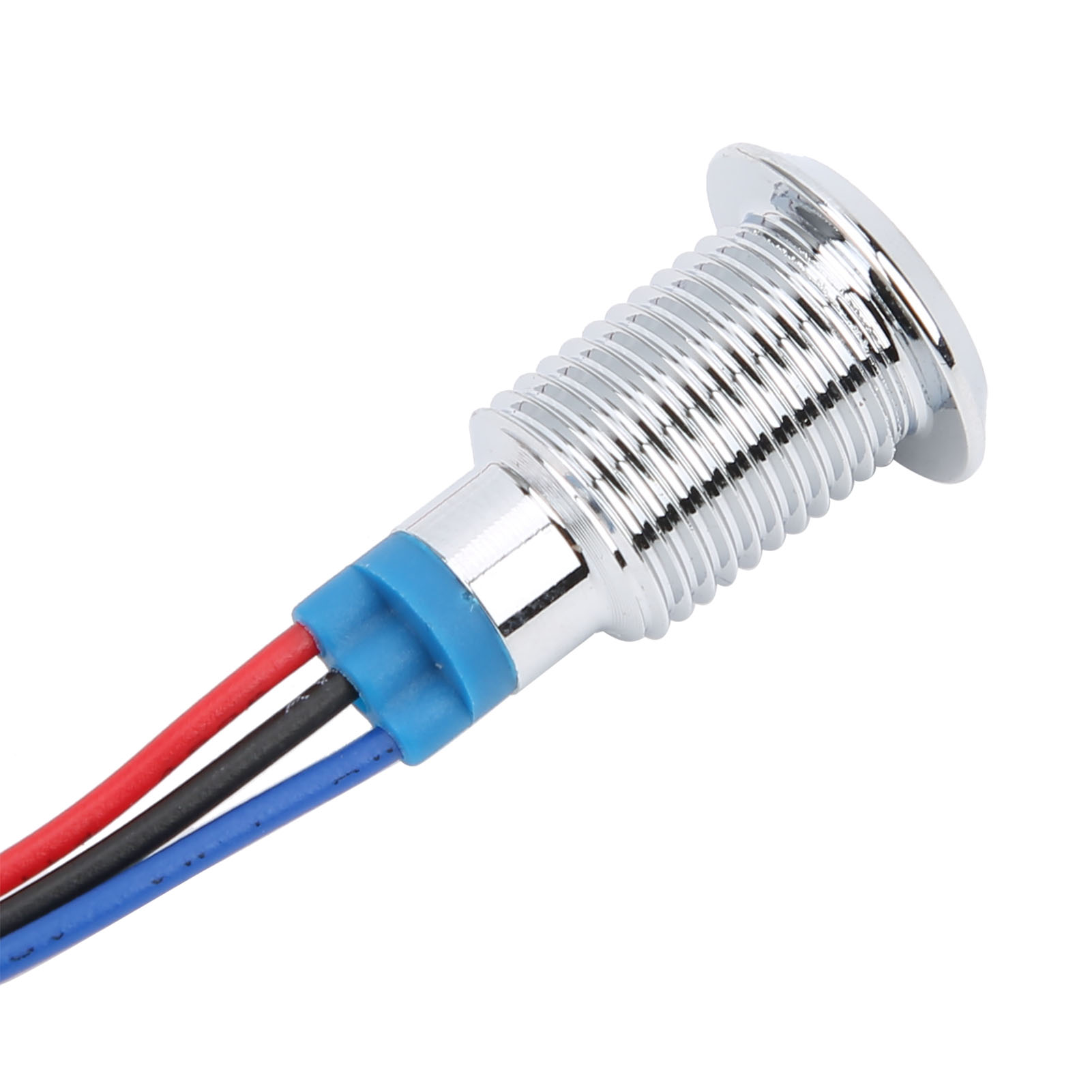 Vier Sets Werden Zusammen Verkauft, 10 Mm Wasserdichte Metall-led-anzeige In Zwei Farben, Rot Und Blau 3-6v.