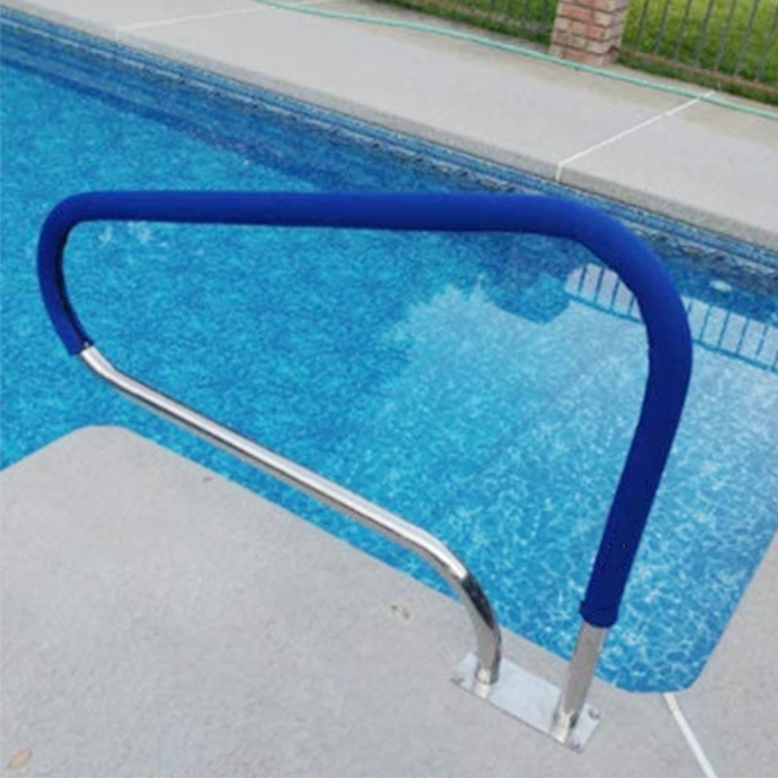Schwimmbad-handlaufabdeckung Mit Klettverschluss, Verstellbar, Rutschfest, Mit Reißverschlussgriff, 1,8 M.