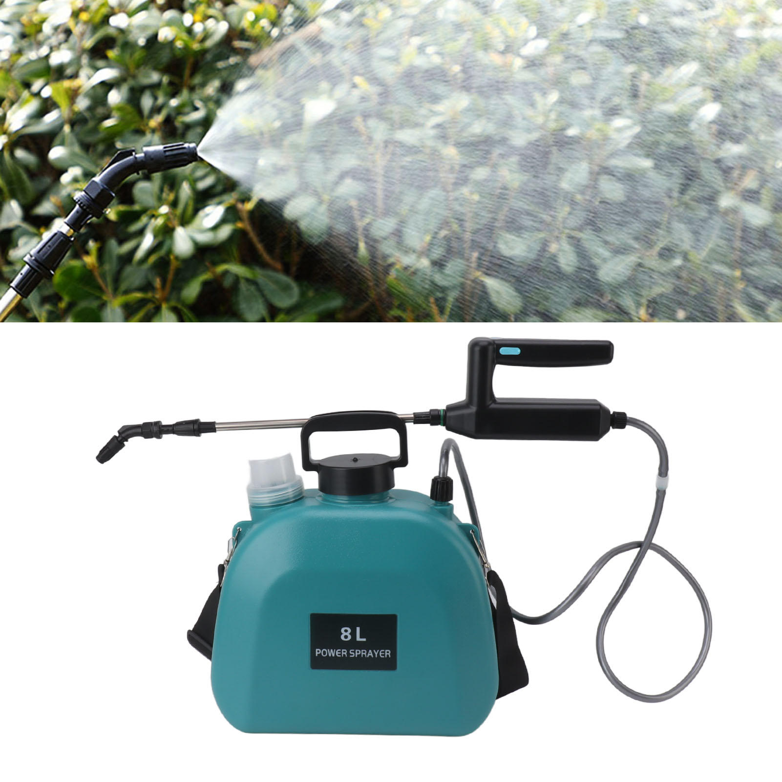 Kleine (8 L) Elektrische Schulterspritze, Gießkanne, Gartenspritze, Landwirtschaftsspritze, Desinfektionsspritze, Haushaltsspritze, Grüne