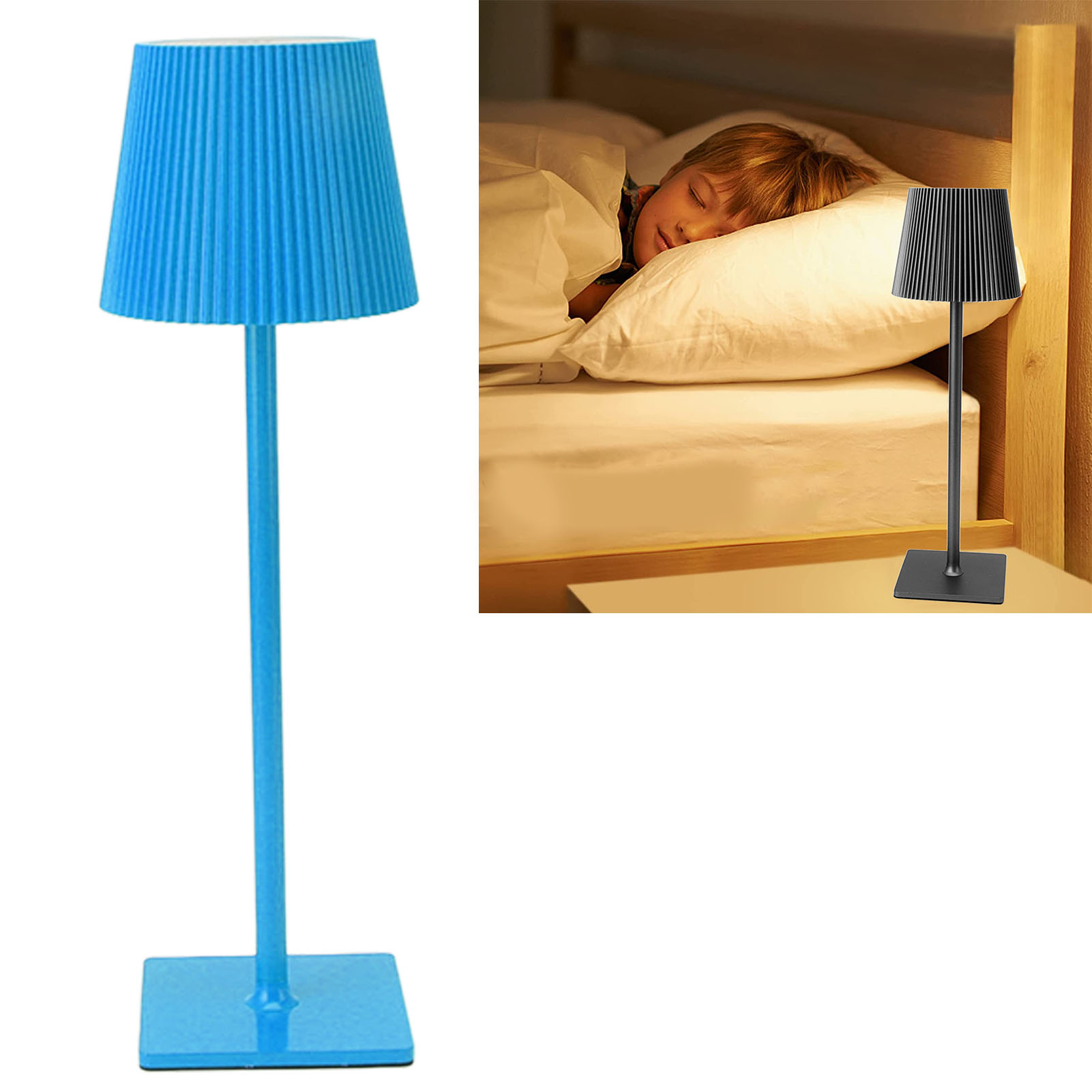 Kabellose Led-schreibtischlampe, Metall-touch-bedienung, Tragbar, Wiederaufladbar, 3 Farbtemperaturen, Stufenlos Einstellbare Helligkeit, Ideal Für Restaurants, Bars, Campingplätze Und Nachttische, Dr